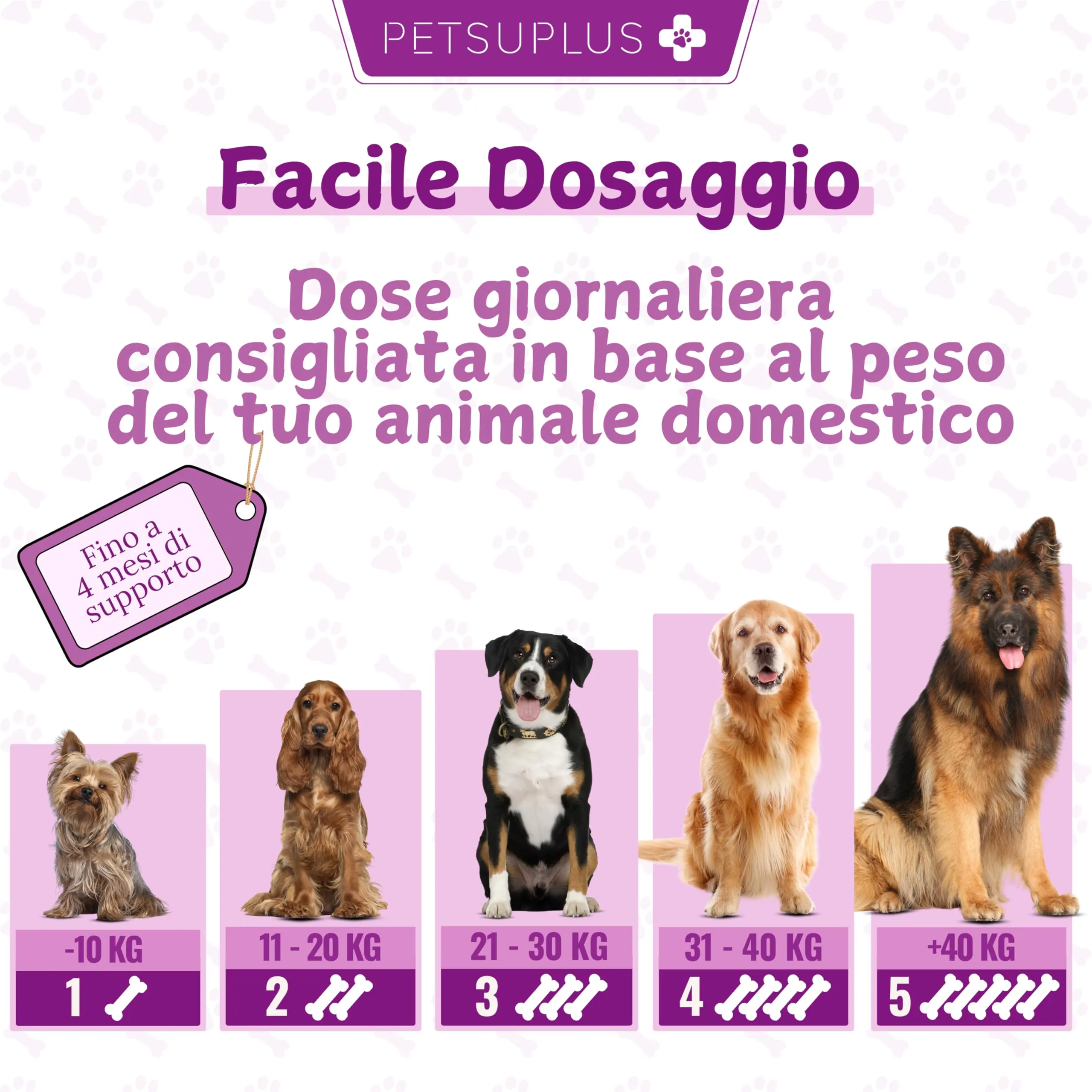 PETSUPLUS Probiotici per Cani - Fermenti Lattici - 120 masticabili - immagine 6