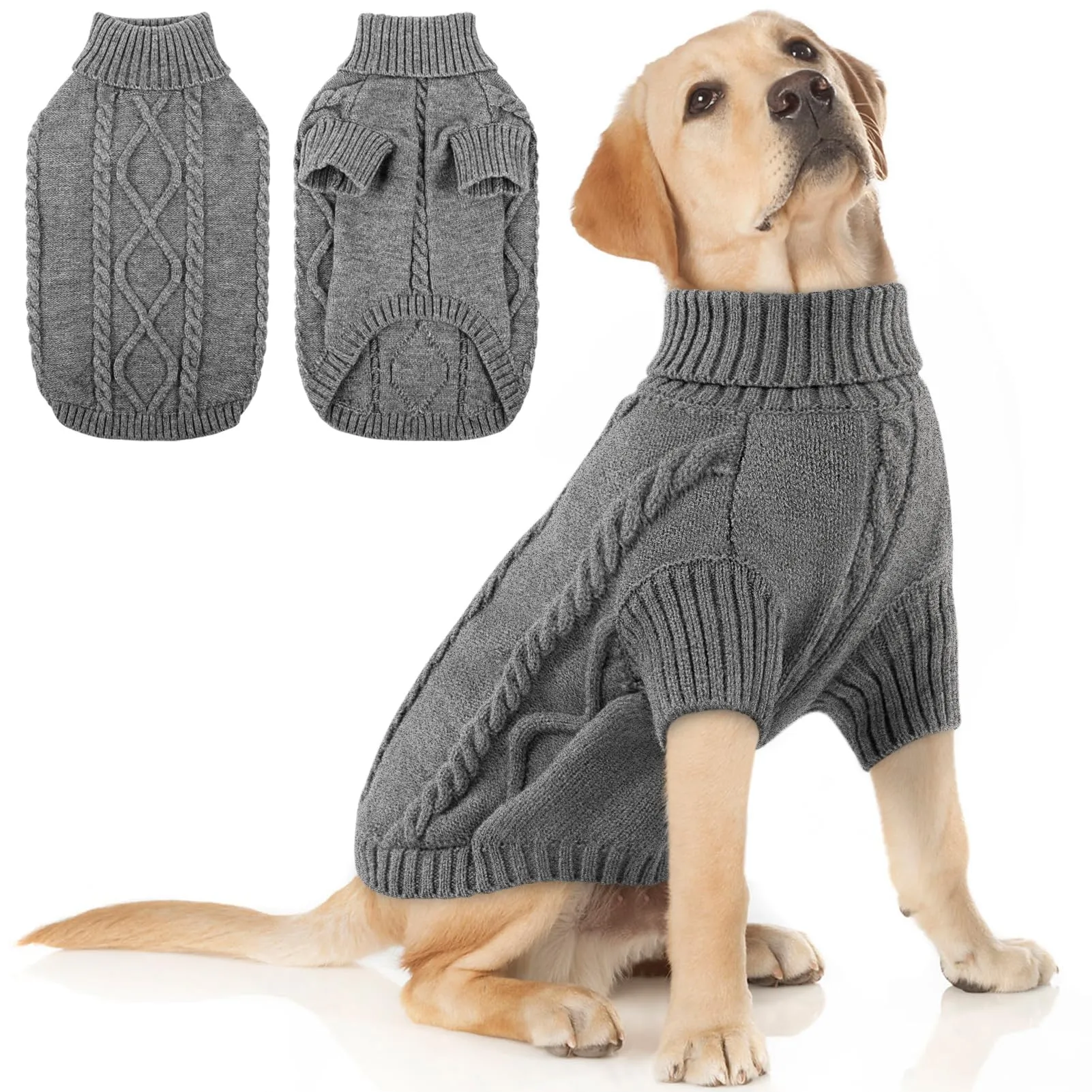 Queenmore Maglione per Cani, Grigio, 3XL - immagine 1