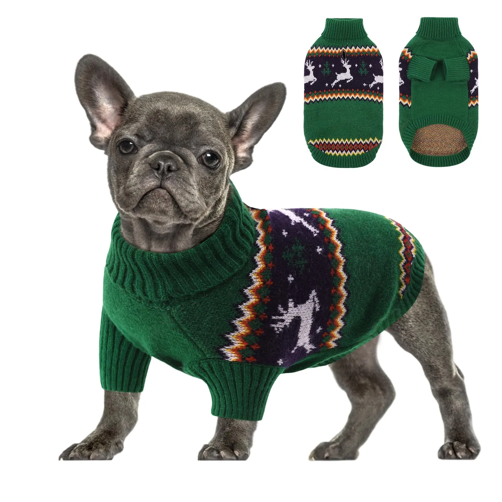 Queenmore Maglione di Natale per Cane Bassotto Caldo Elastico Collo Alto - immagine 1