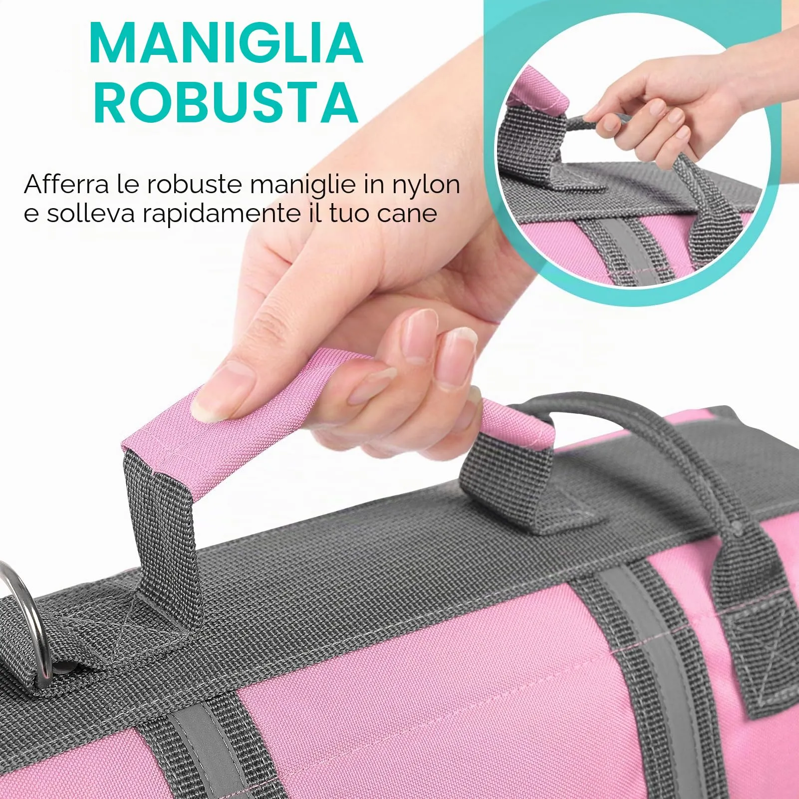 Queenmore Giubbotto Salvagente per Cani Grandi, Regolabile e Riflettente, Rosa, XL - immagine 5