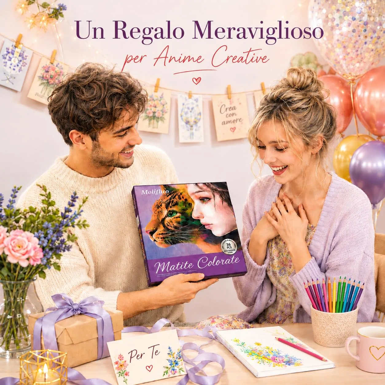 Melifluo Matite Colorate 36 Colori per Disegno, Morbide e Sovrapponibili - immagine 9