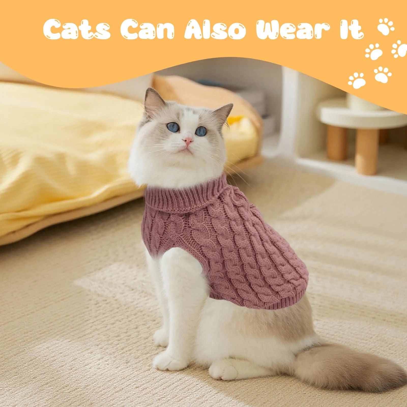 Fiohiros Maglioncino per Cani e Gatti, Taglia S, Inverno - immagine 5