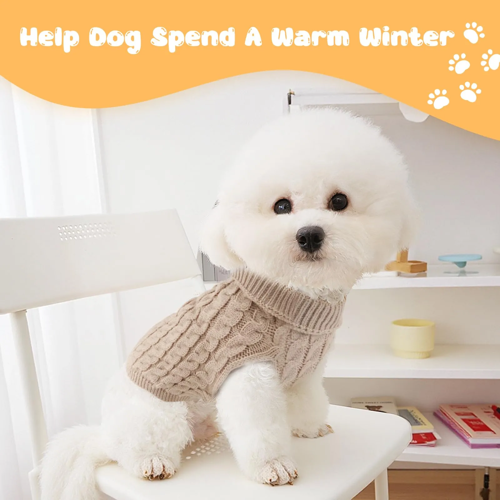 Fiohiros Maglioncino per Cani e Gatti, Taglia S, Inverno - immagine 7
