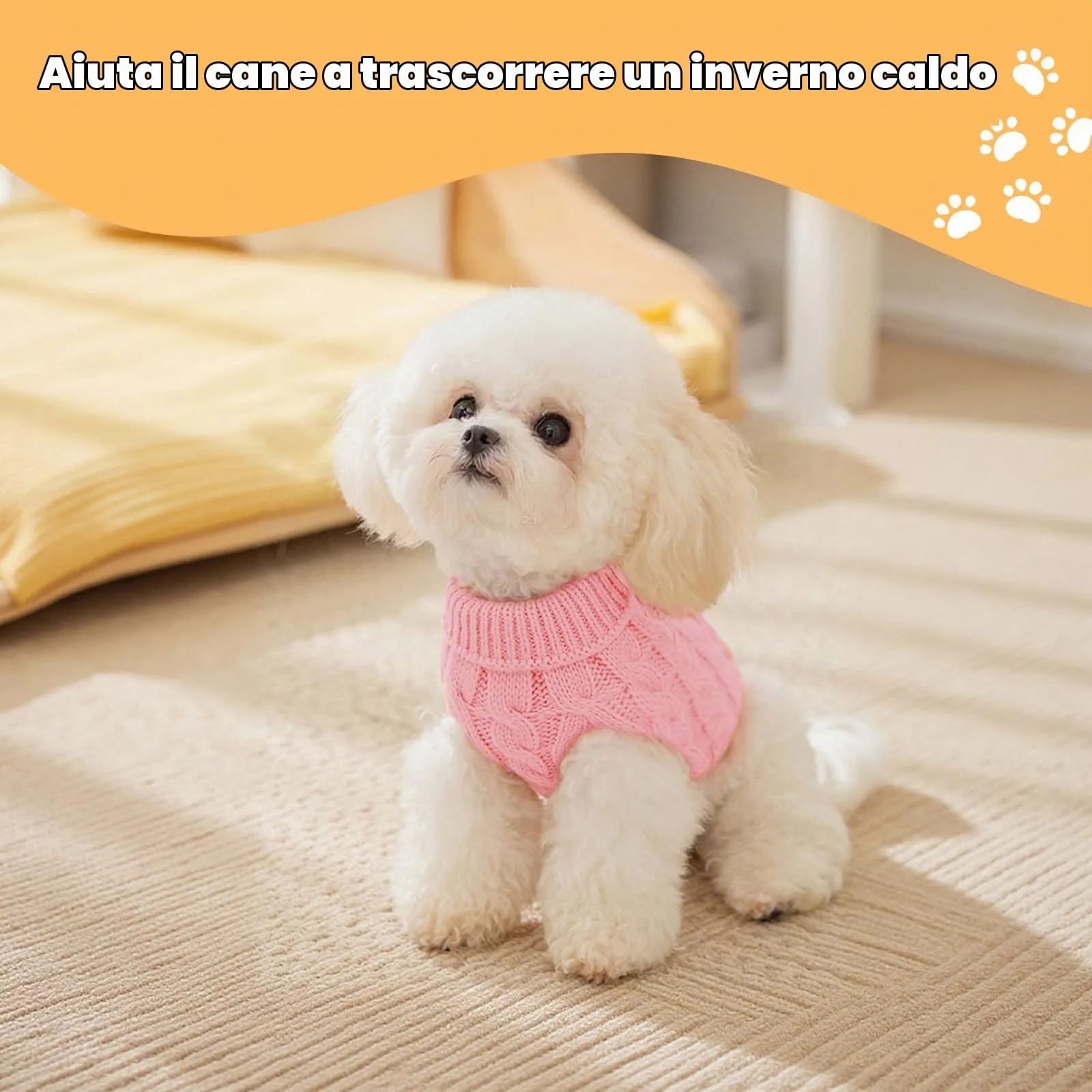 Fiohiros Maglioncino per Cani e Gatti, Taglia L - immagine 4