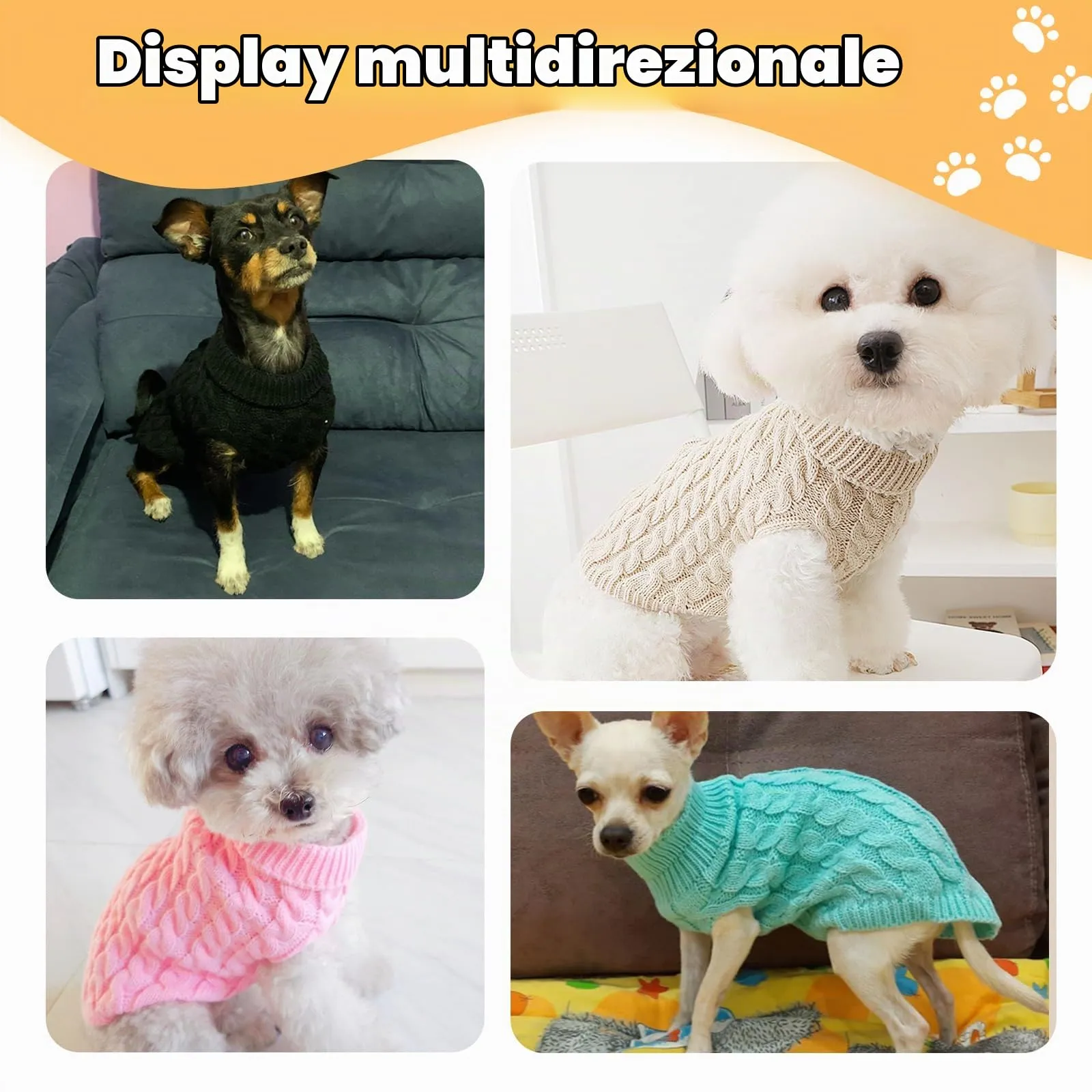 Fiohiros Maglioncino per Cani, Taglia S - immagine 4