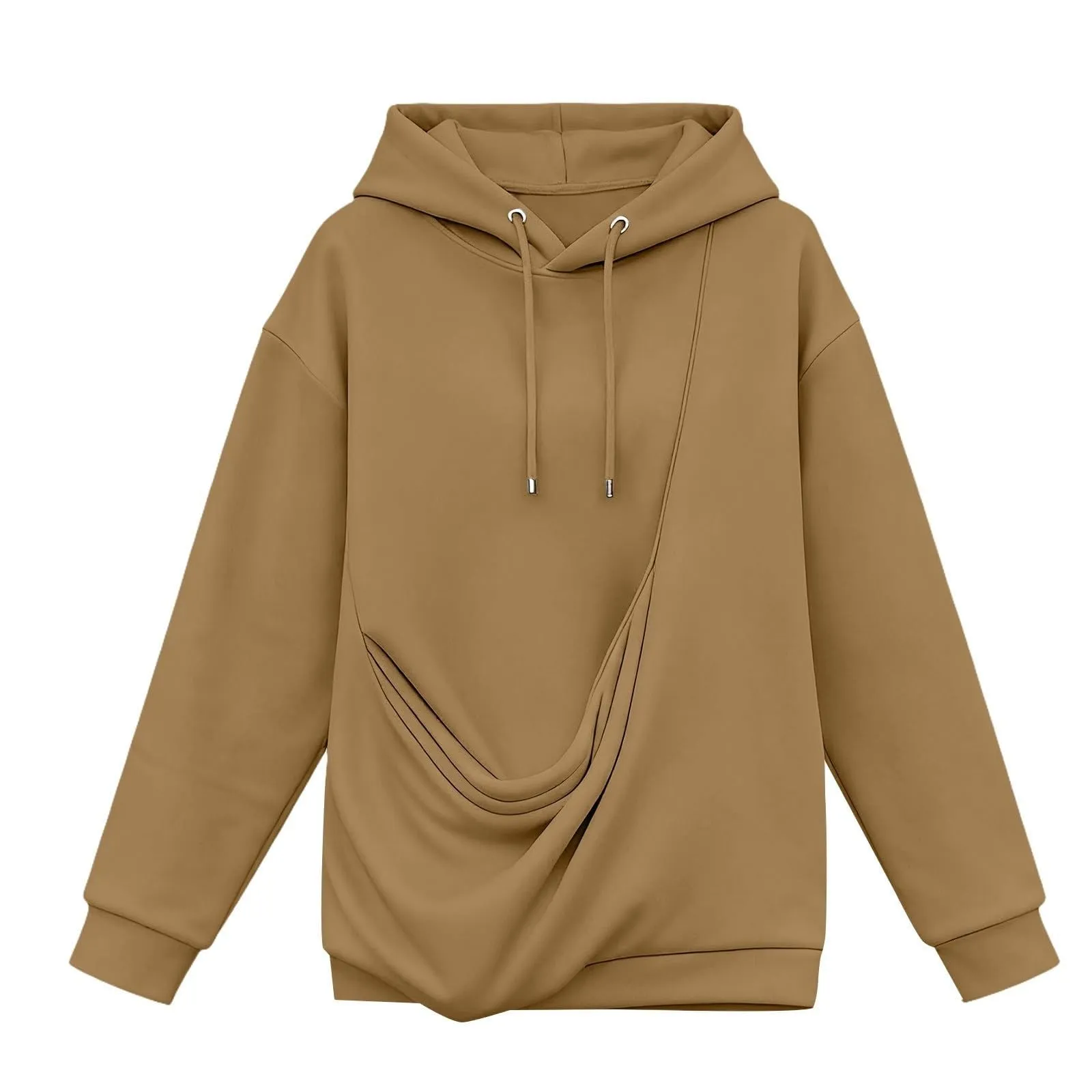 Felpa con Cappuccio Donna con Tasca Porta Animali per Cani e Gatti, Pullover Casual Invernale - immagine 6