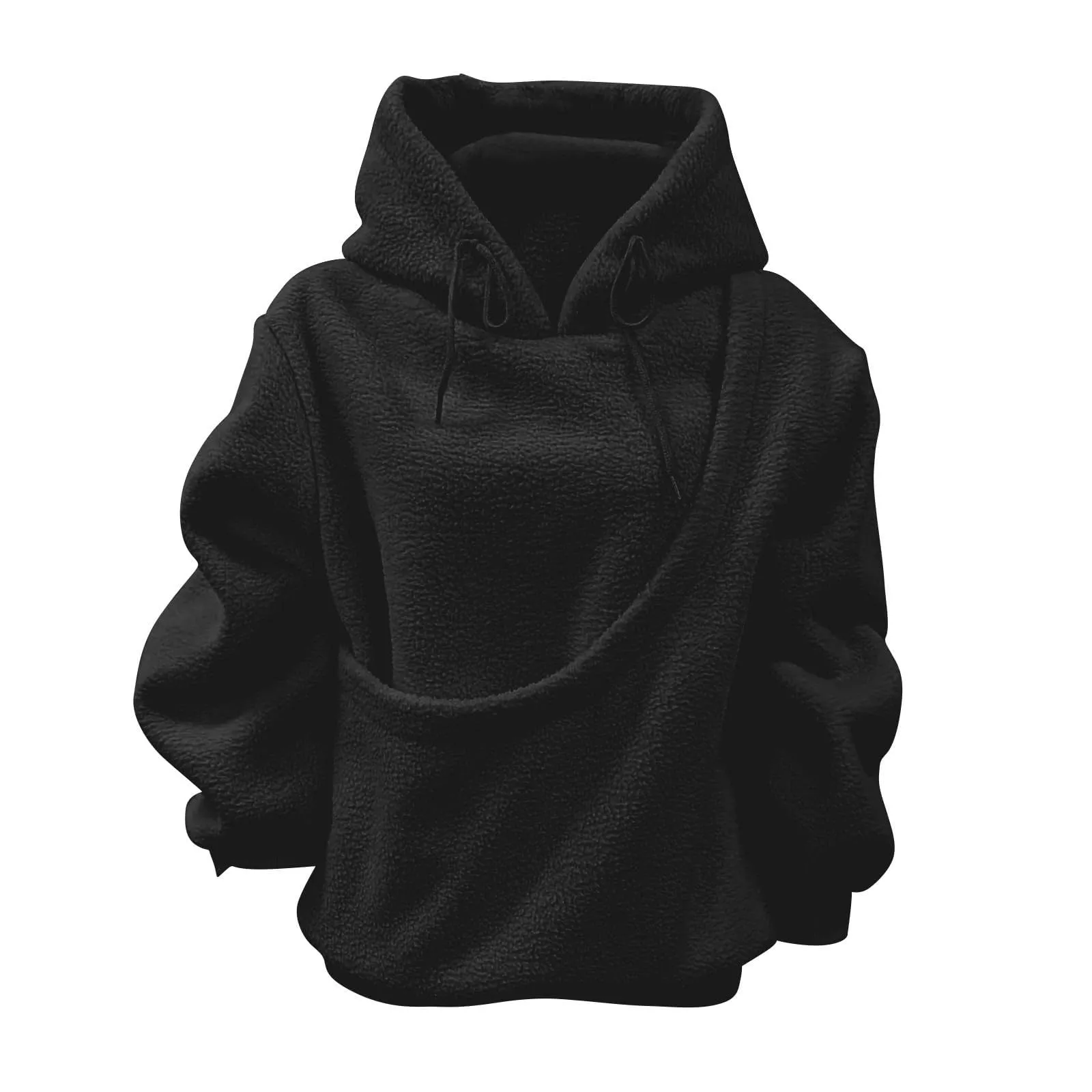 Generico Felpa con Cappuccio Donna con Tasca Porta Animali per Cani e Gatti, Pullover Casual Invernale - immagine 7
