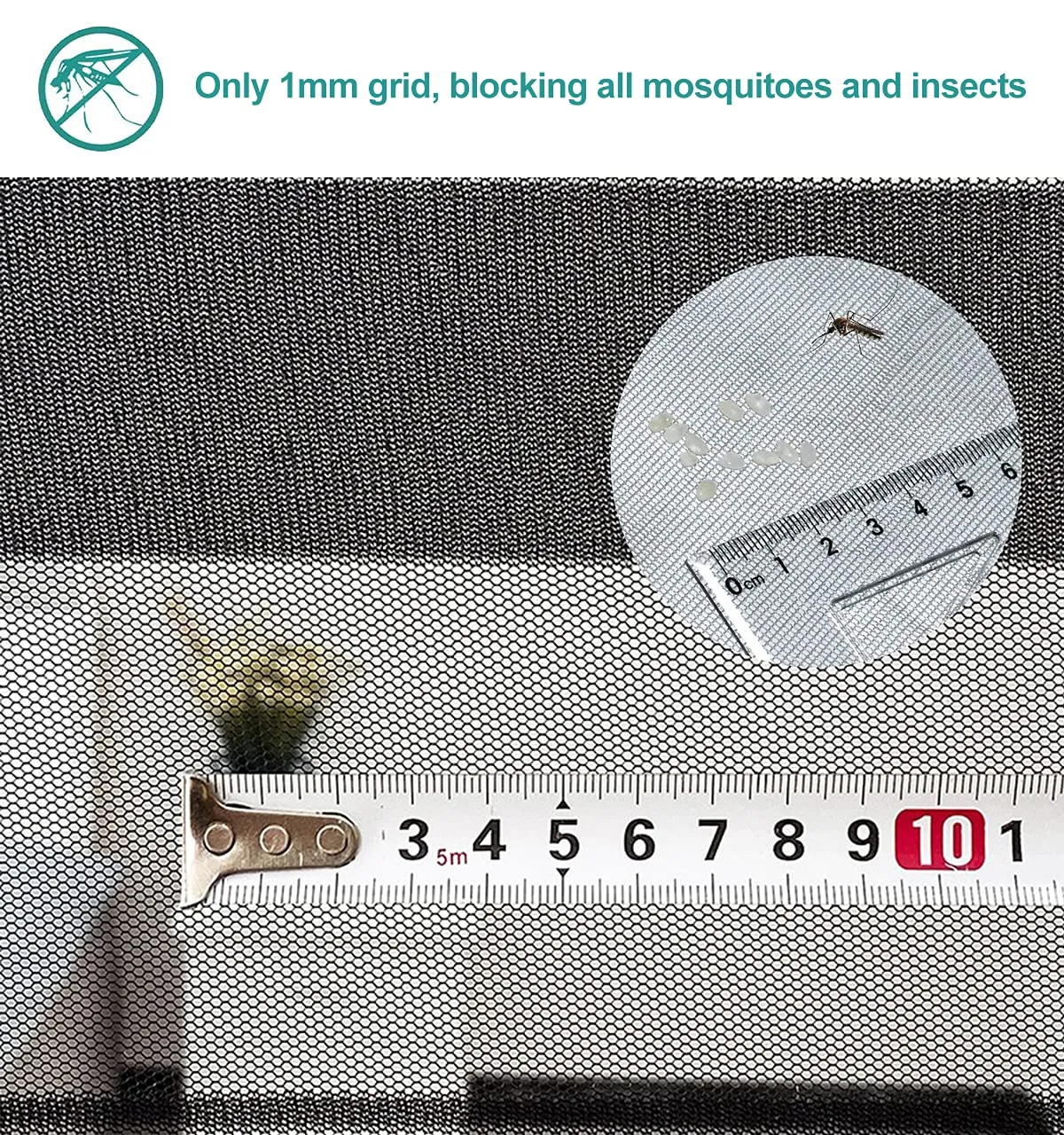 Meet Beauty Zanzariera Magnetica per Porte, 105 x 125 cm, Bianca - immagine 4