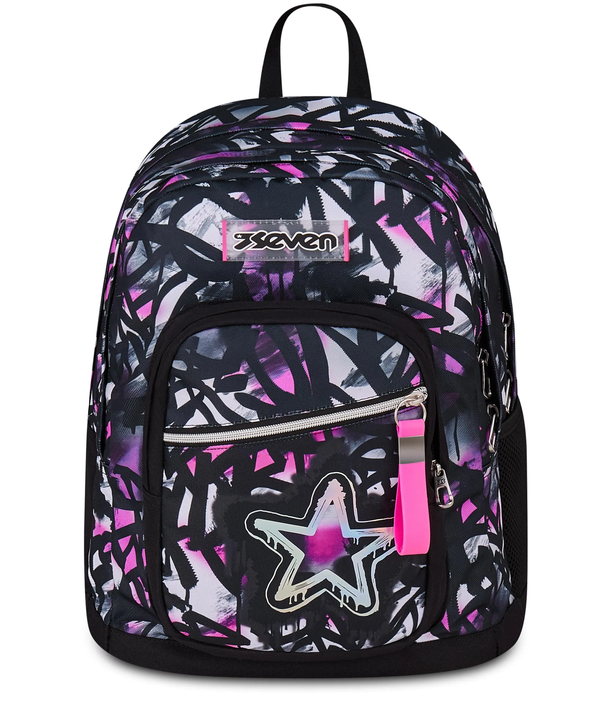 Seven New Fit Zaino Starnova, Doppio Scomparto, Fucsia/Nero - immagine 1