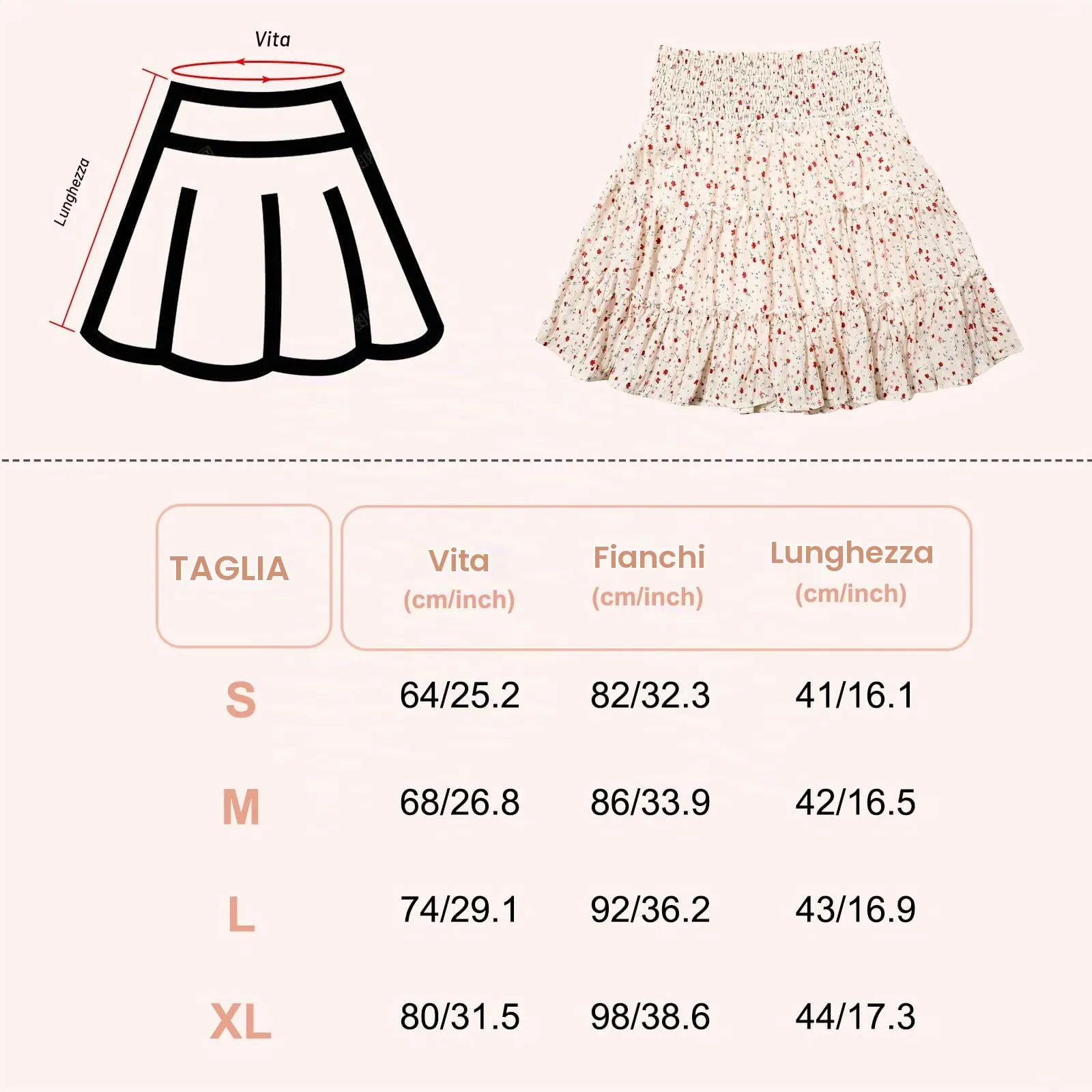 Adigaber Donna Mini Gonna Vita Alta Tinta Unita con Pantaloncini - immagine 7