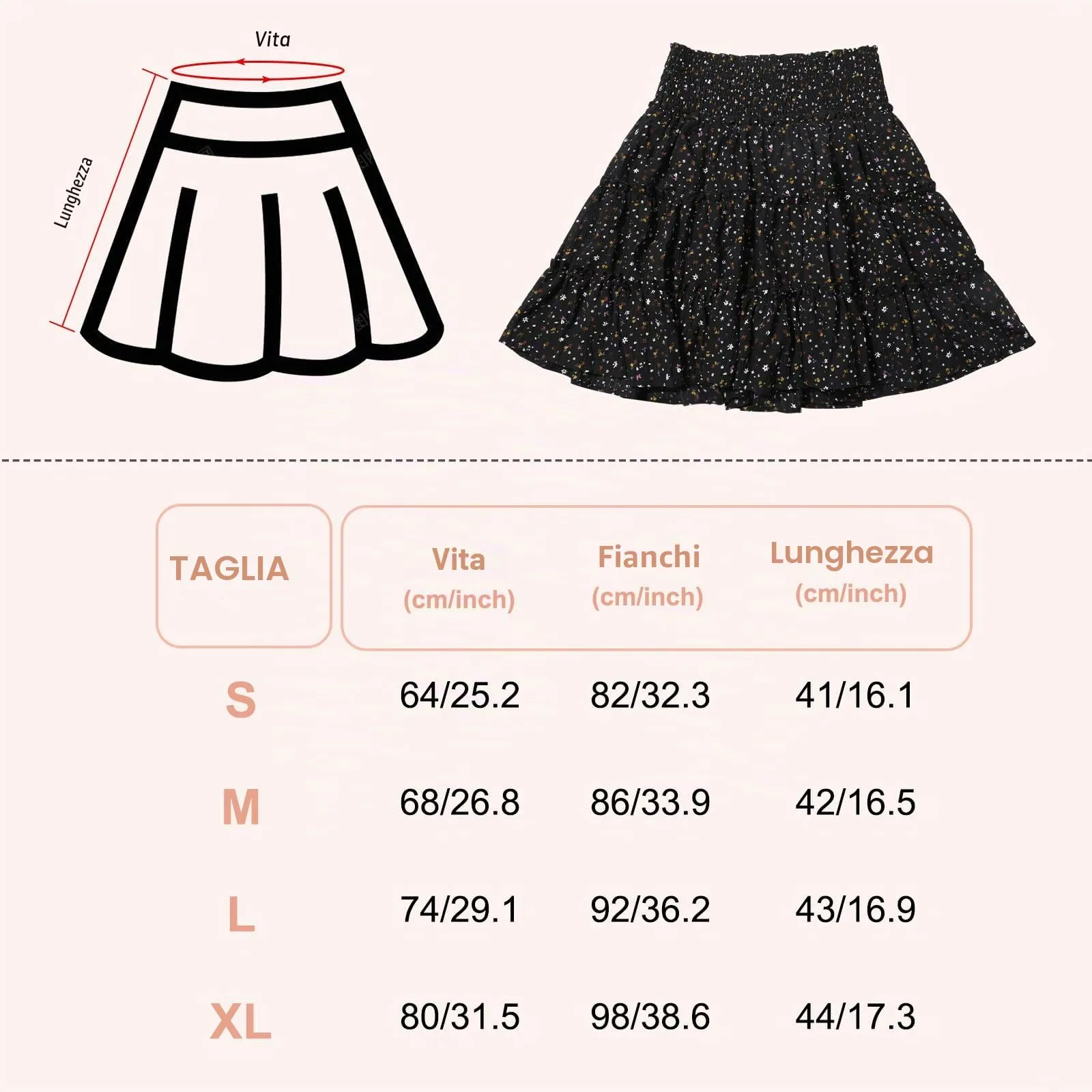 Adigaber Donna Mini Gonna Vita Alta Tinta Unita con Pantaloncini - immagine 7