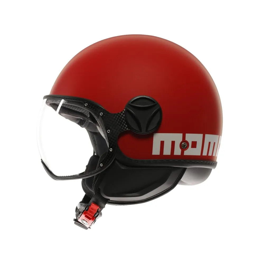 MOMO Design FGTR Classic E2206 Casco Moto Jet Rosso/Bianco Opaco, M - immagine 4