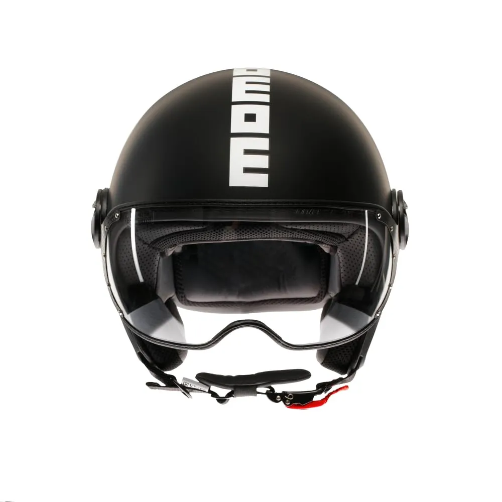 MOMO Design FGTR Classic E2206 Casco Moto Jet, Nero/Bianco opaco, XS - immagine 2