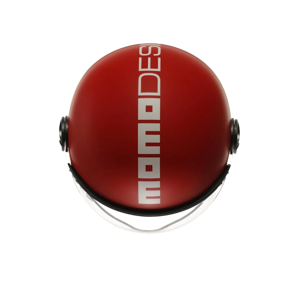 MOMO Design FGTR Classic E2206 Casco Jet, Rosso/bianco opaco, L - immagine 6
