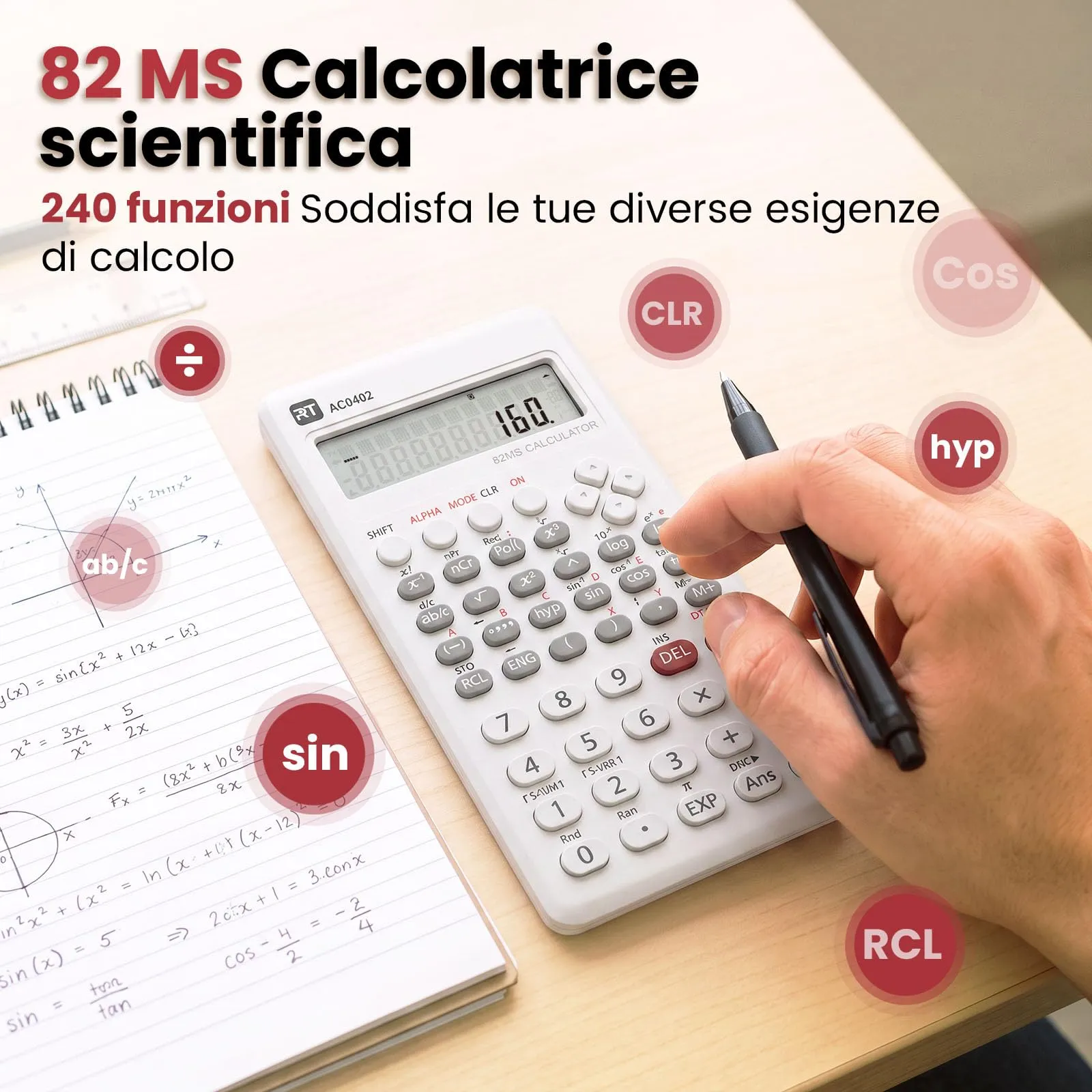 ROATEE 82MS Calcolatrice Scientifica con 240 Funzioni - immagine 2