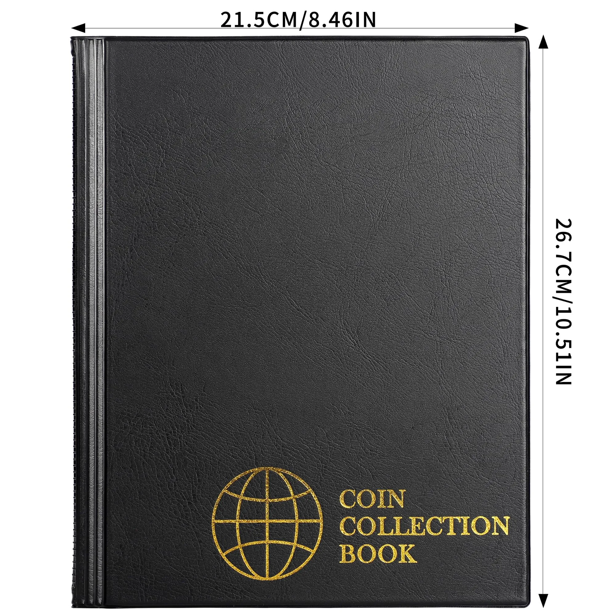 Uncle Paul Album per Collezionismo Monete, 10 Pagine, 385 Tasche, Nero Classico, CS02MX1 - immagine 2