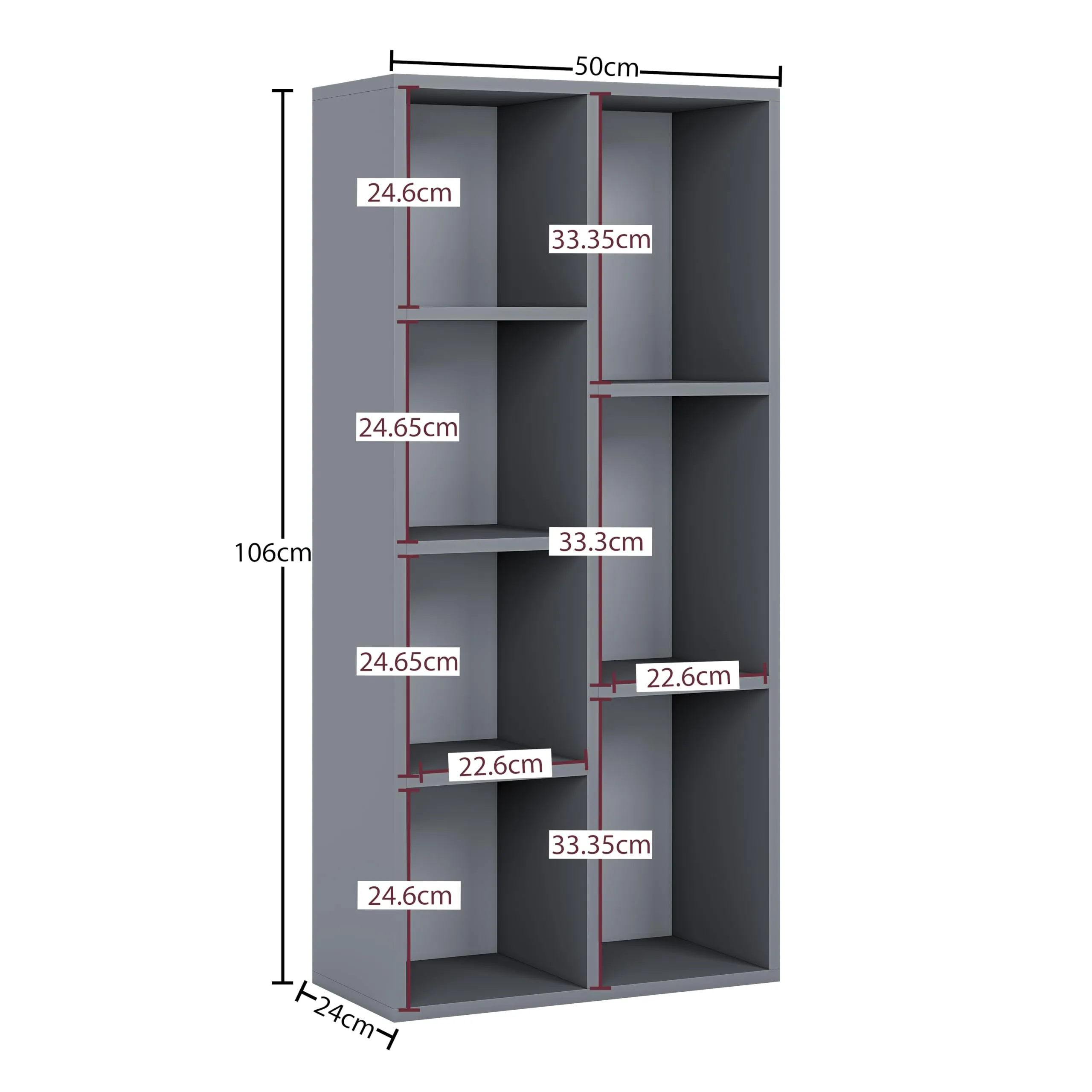 Vida Designs Mobiletto a 7 Cubi, Grigio, Legno - immagine 8