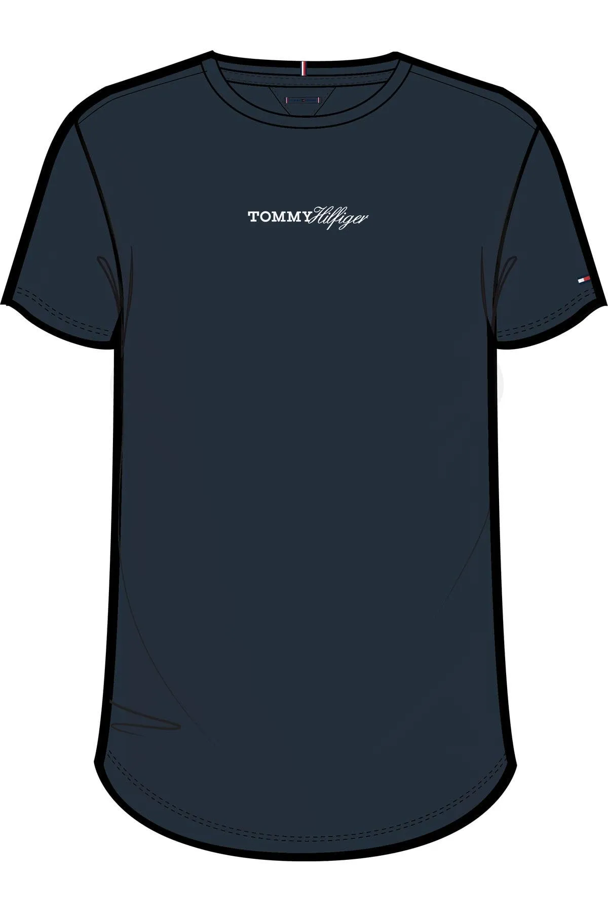 Tommy Hilfiger Bimba Art T-Shirt KG0KG09123 - Dark Night Navy - 2 anni - immagine 1