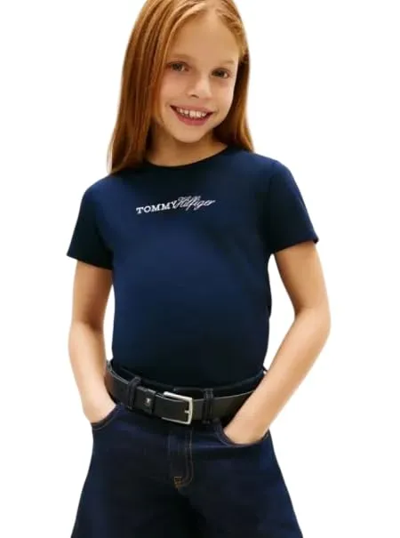 Tommy Hilfiger Bimba Art T-Shirt KG0KG09123 - Dark Night Navy - 5 anni - immagine 2