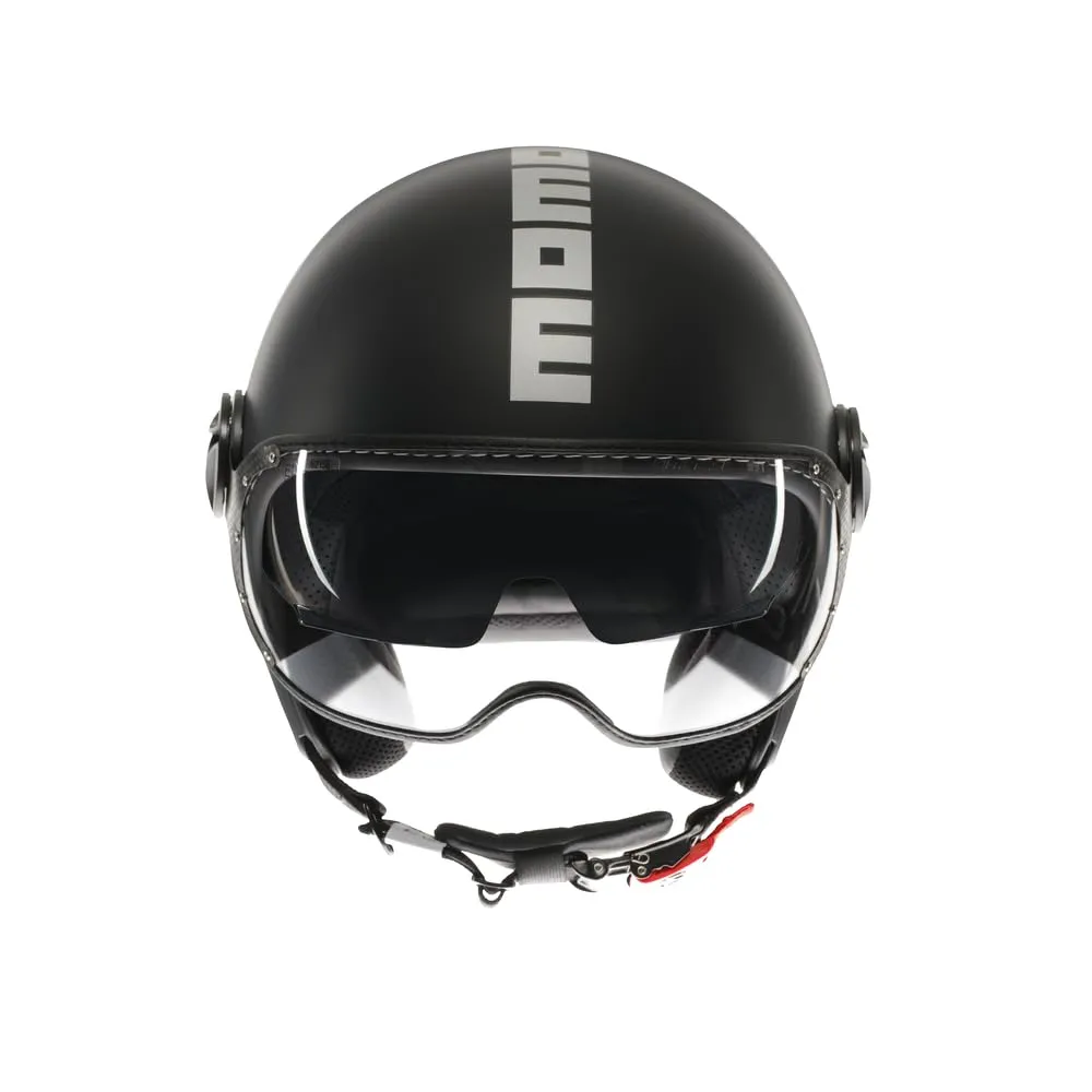 MOMO Design FGTR EVO E2206 Casco Moto Jet Nero/Argento opaco, L - immagine 2