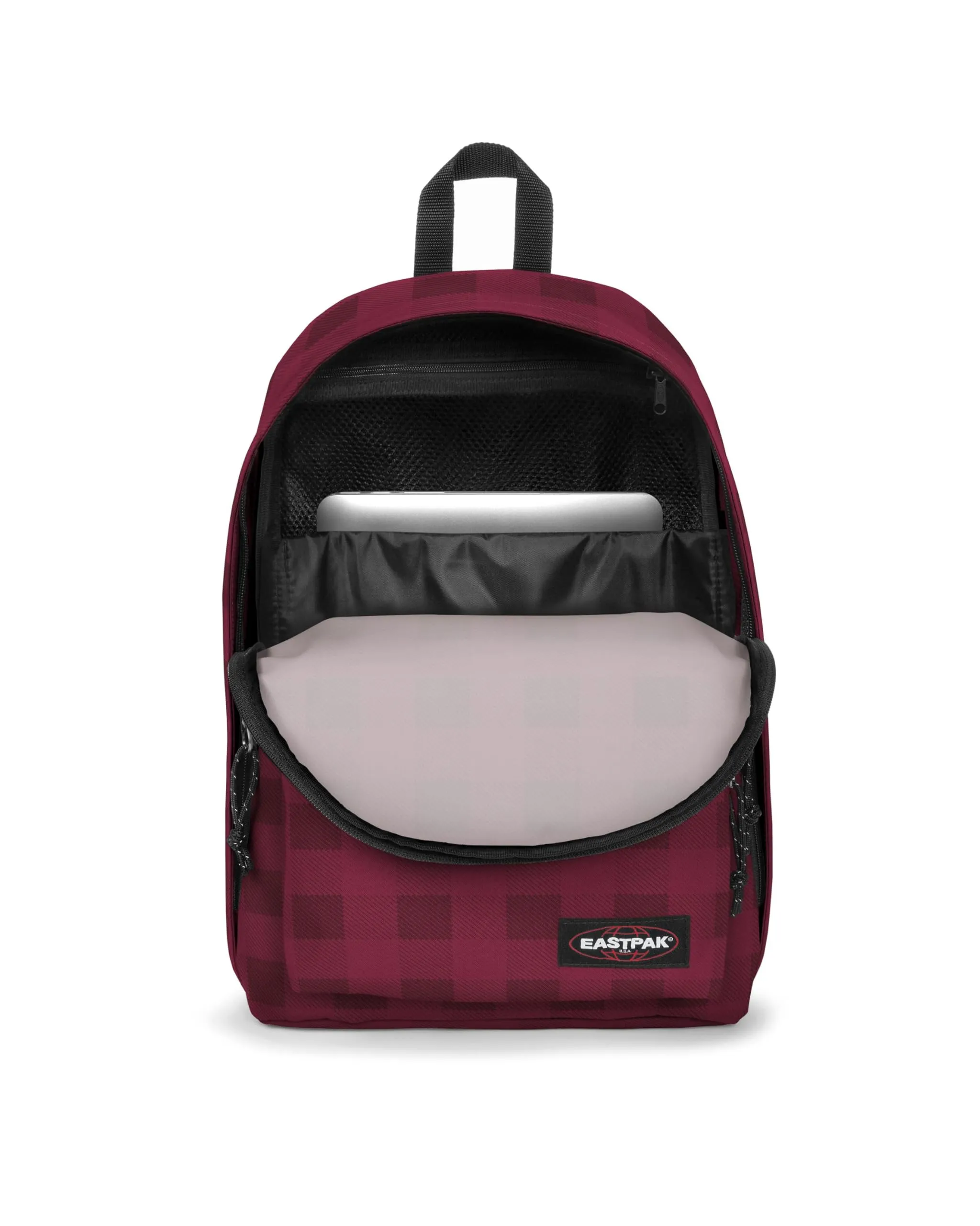 Eastpak Out of Office Zaino 27L, Checker Burgundy - immagine 2