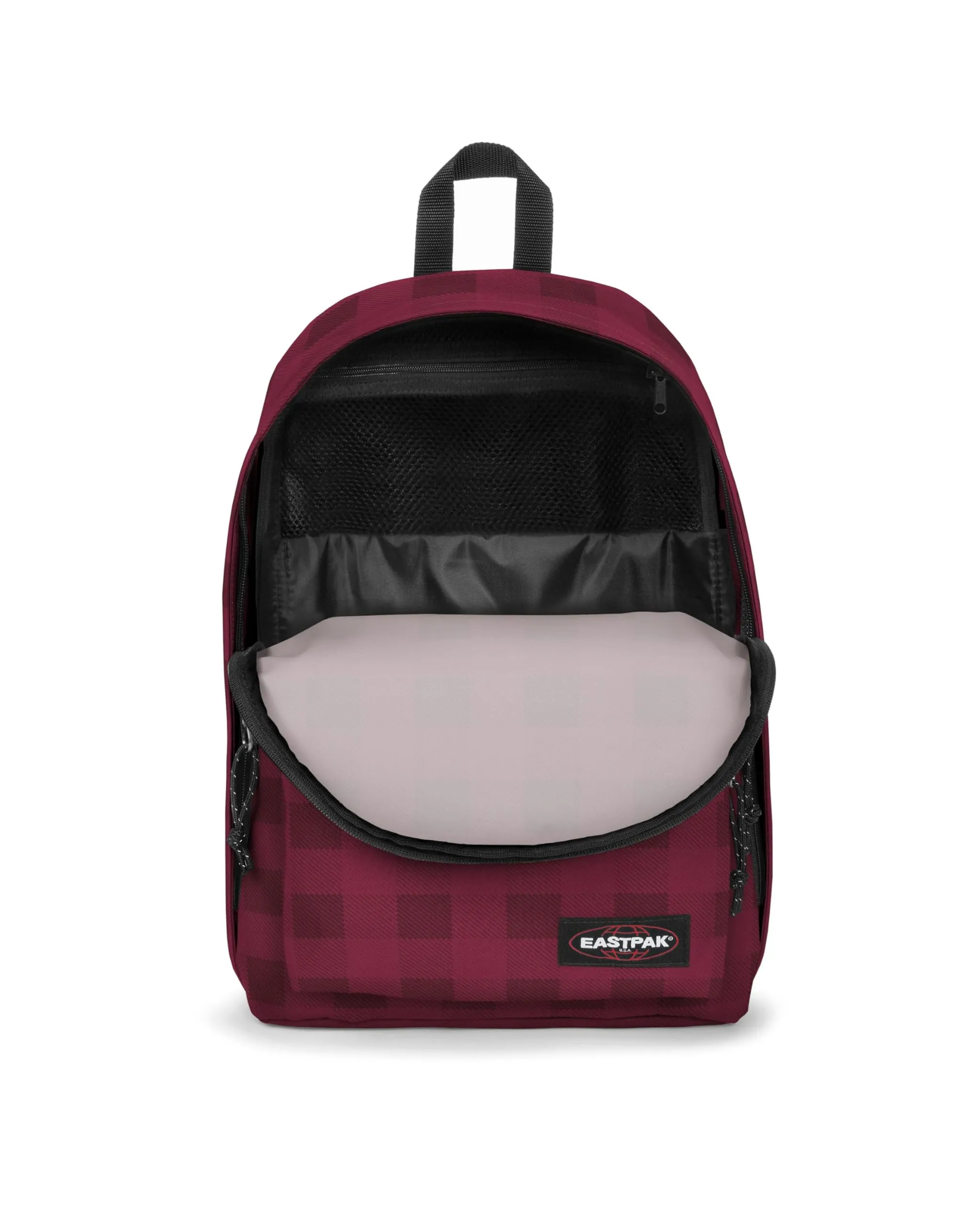 Eastpak Out of Office Zaino 27L, Checker Burgundy - immagine 4