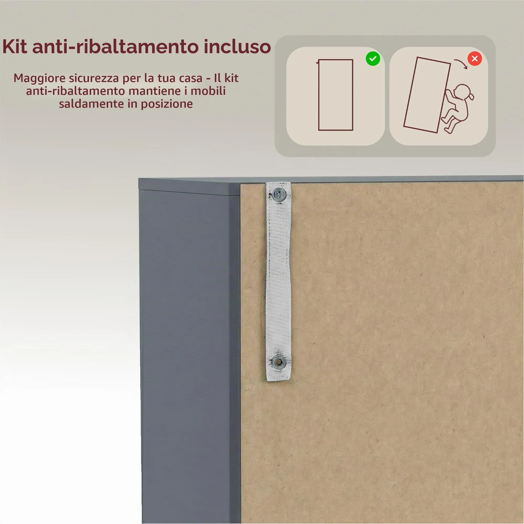 Vida Designs Scaffale a 5 cubi in legno, Grigio - immagine 6