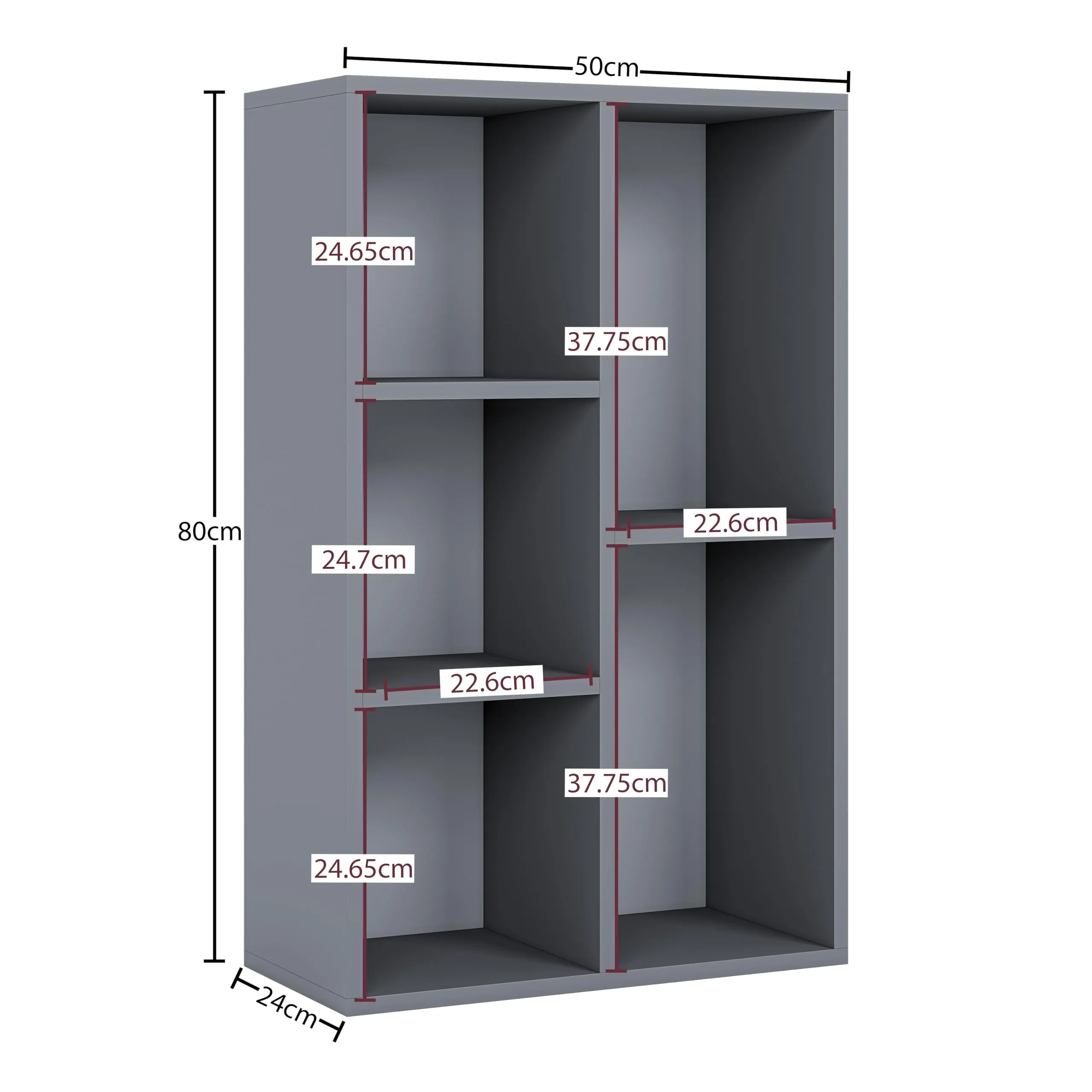 Vida Designs Scaffale a 5 cubi in legno, Grigio - immagine 8