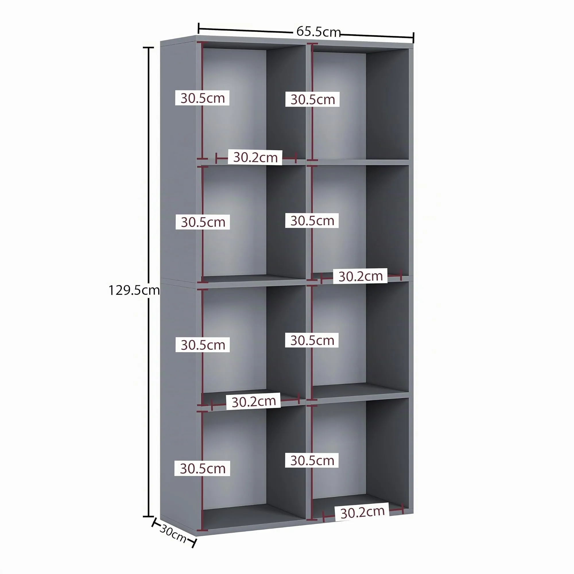Vida Designs Mobiletto a 8 Cubi, Grigio, Legno - immagine 8