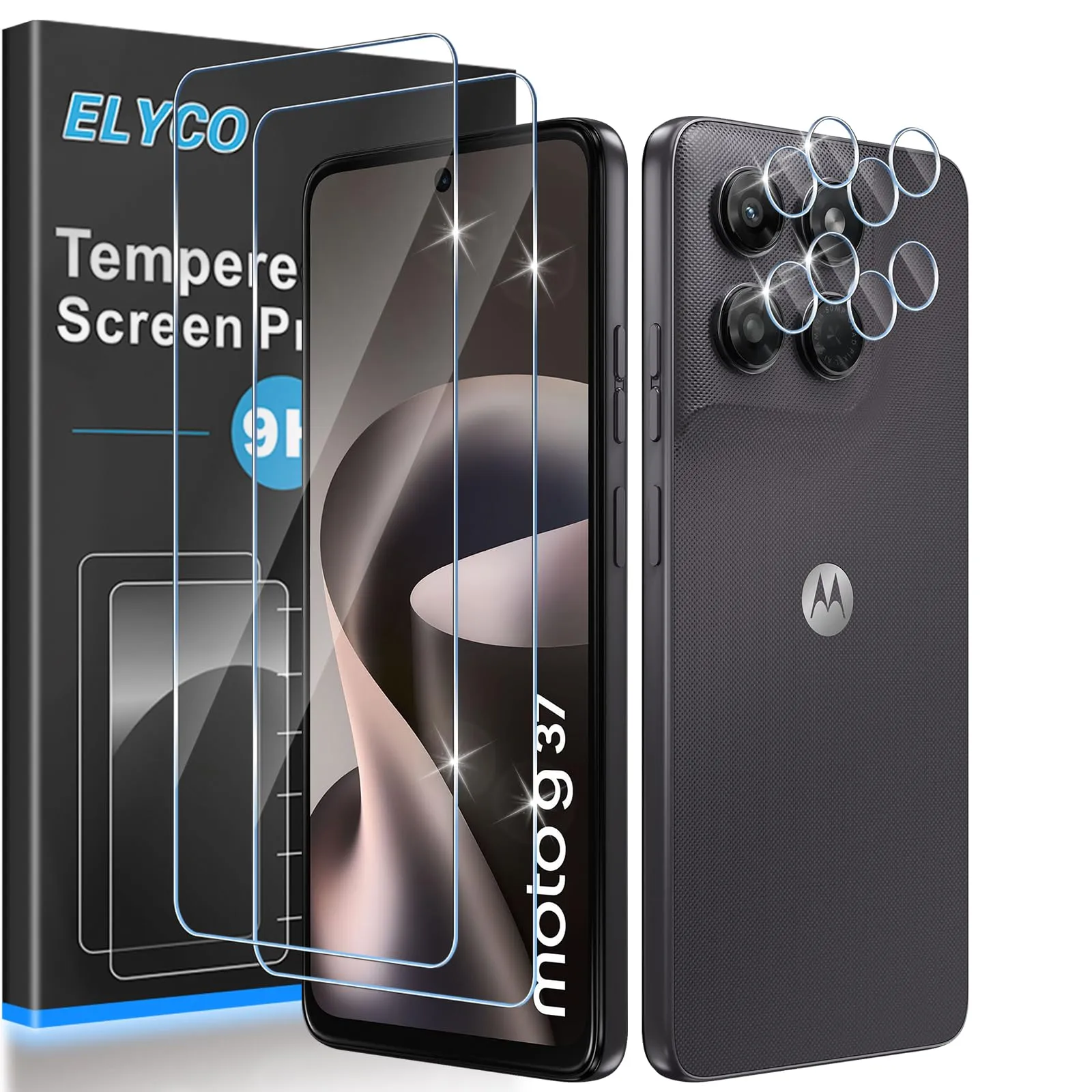 ELYCO Vetro Temperato per Motorola Moto G37, 2+2 Pezzi - immagine 1