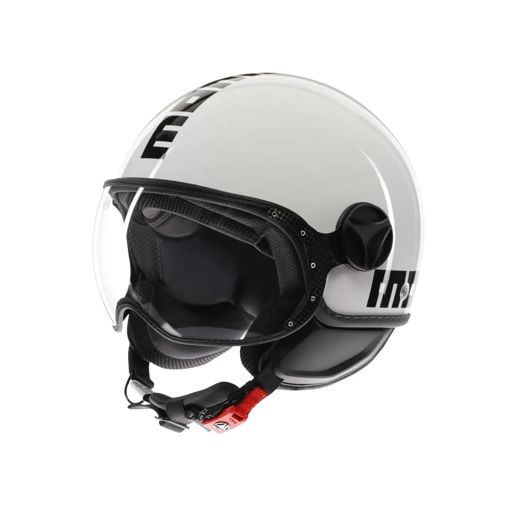 MOMO Design FGTR Classic E2206 Casco Moto Jet, Bianco Nero, S - immagine 1