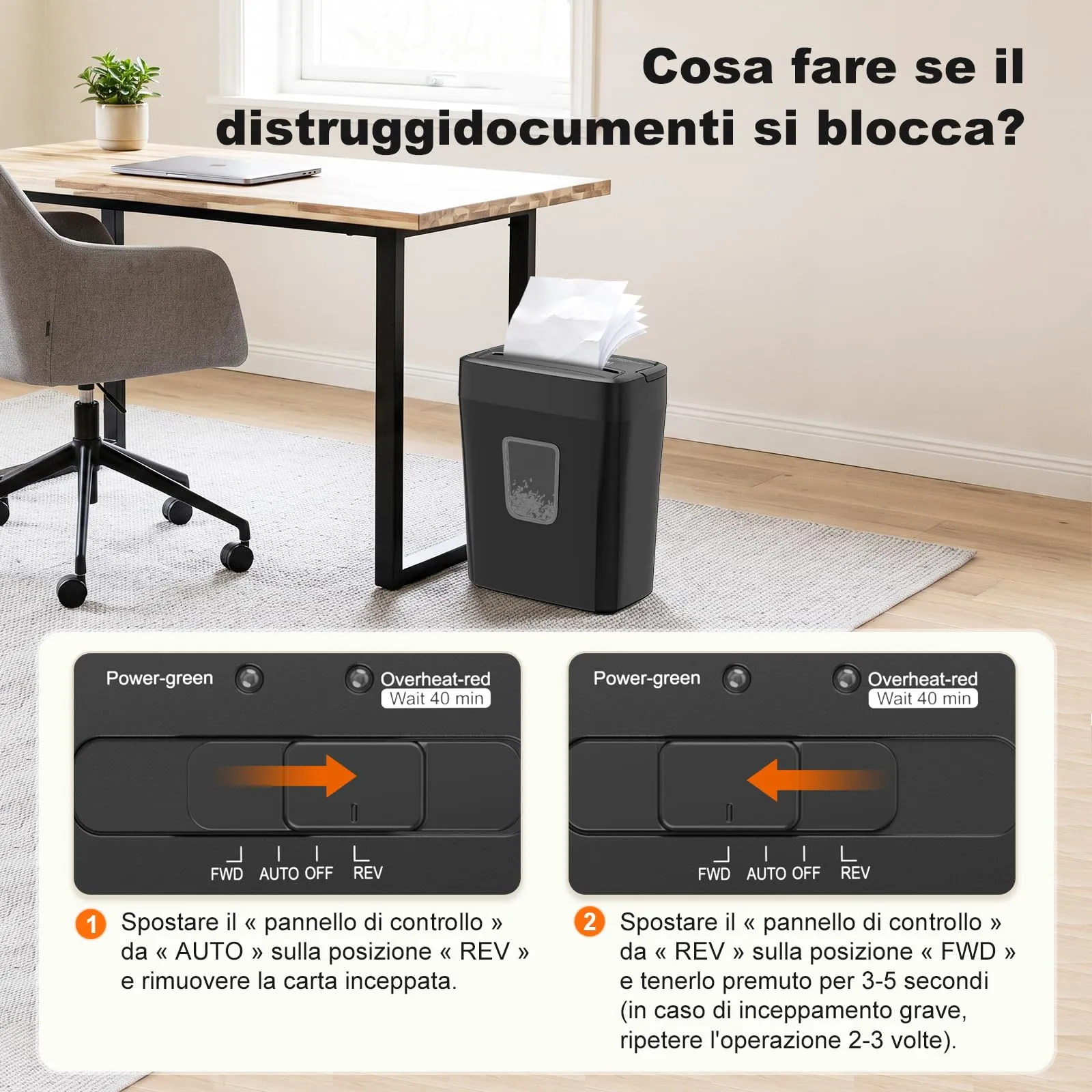 Bonsaii Distruggidocumenti P4 Tritacarta Taglio a Frammenti 8 Fogli, C261-C - immagine 6