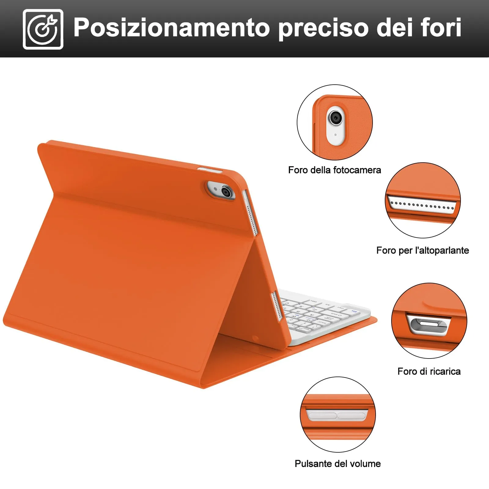 Tastiera per iPad A16 11 Generazione 11" 2025/10 Generazione 2022 10.9" - immagine 6