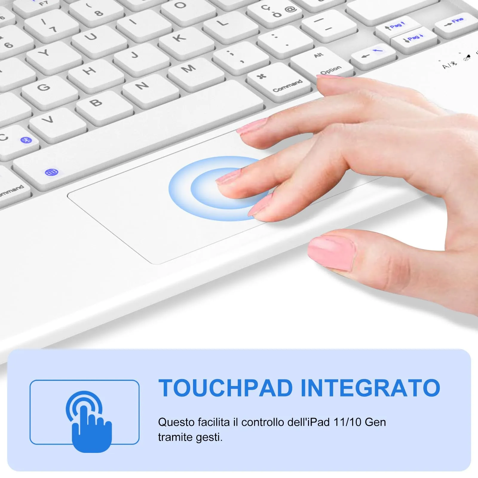 IVEOPPE Tastiera e Custodia per iPad 11 Generazione 11" (2025) e 10 Generazione 10.9" (2022) A16 - immagine 5