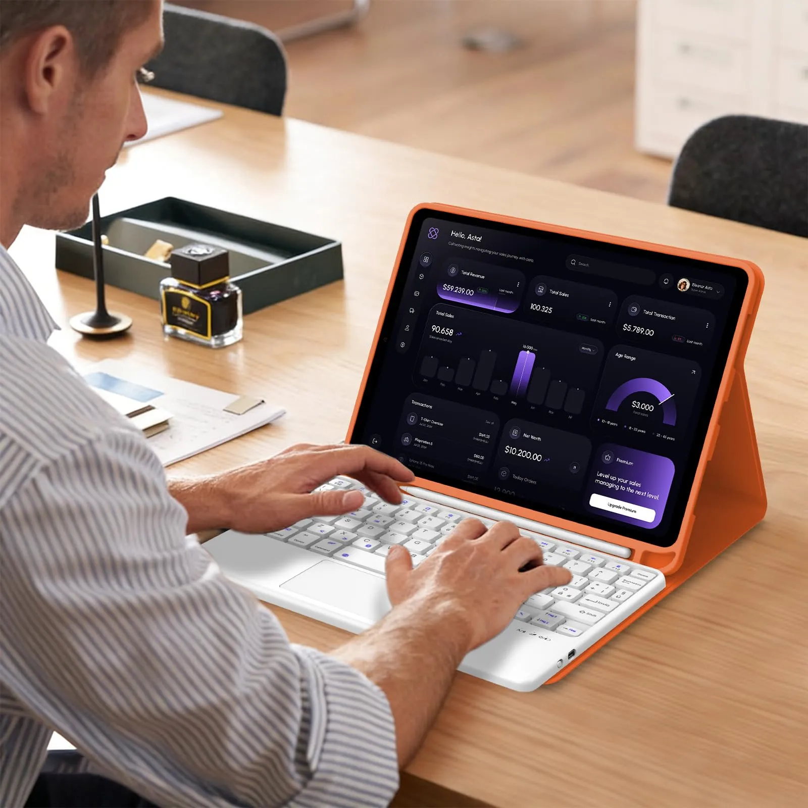IVEOPPE Tastiera e Custodia per iPad 11 Generazione 11" (2025) e 10 Generazione 10.9" (2022) A16 - immagine 9