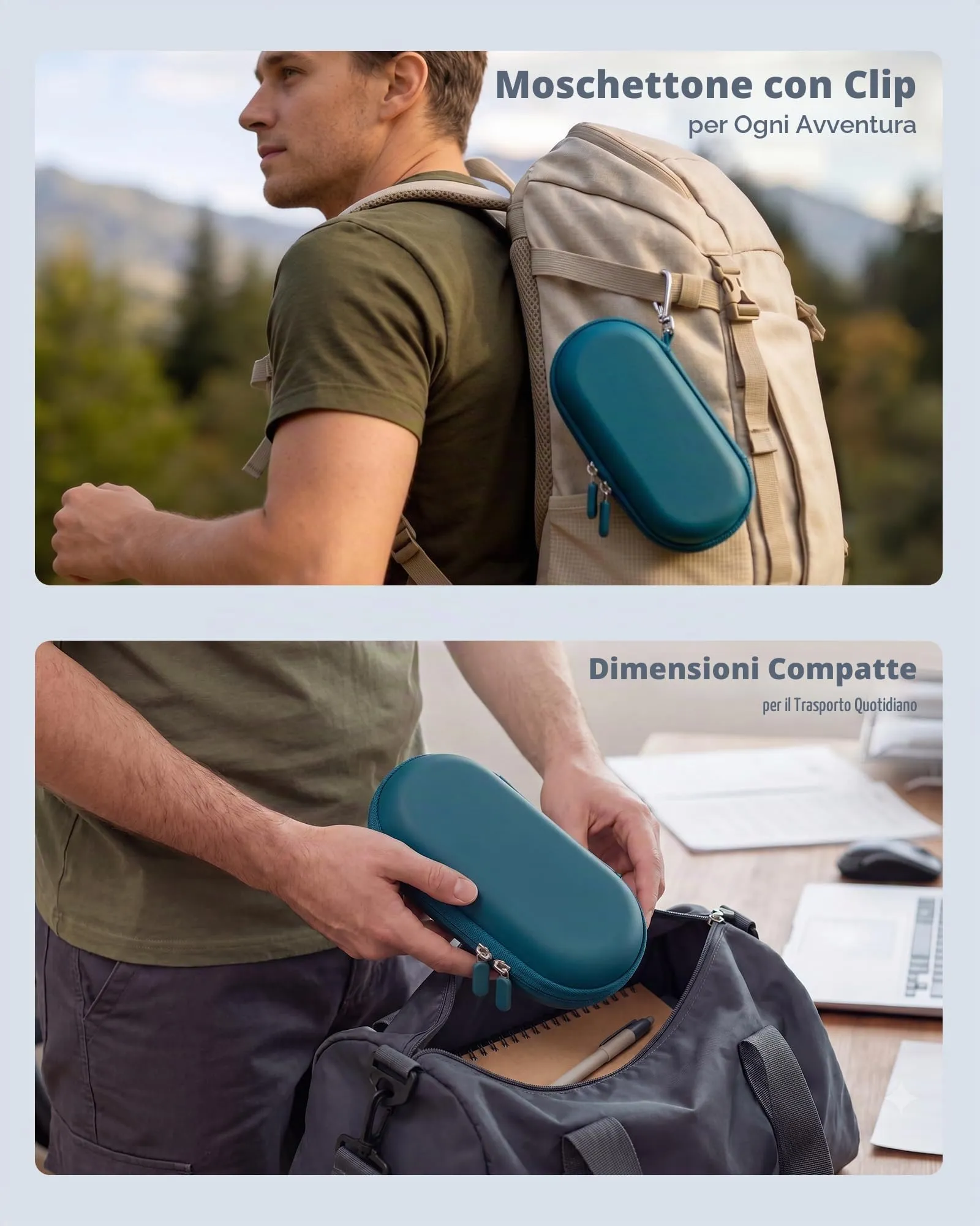 ProCase Custodia per 2 paia di Occhiali da Sole, Blu Caraibico - immagine 6