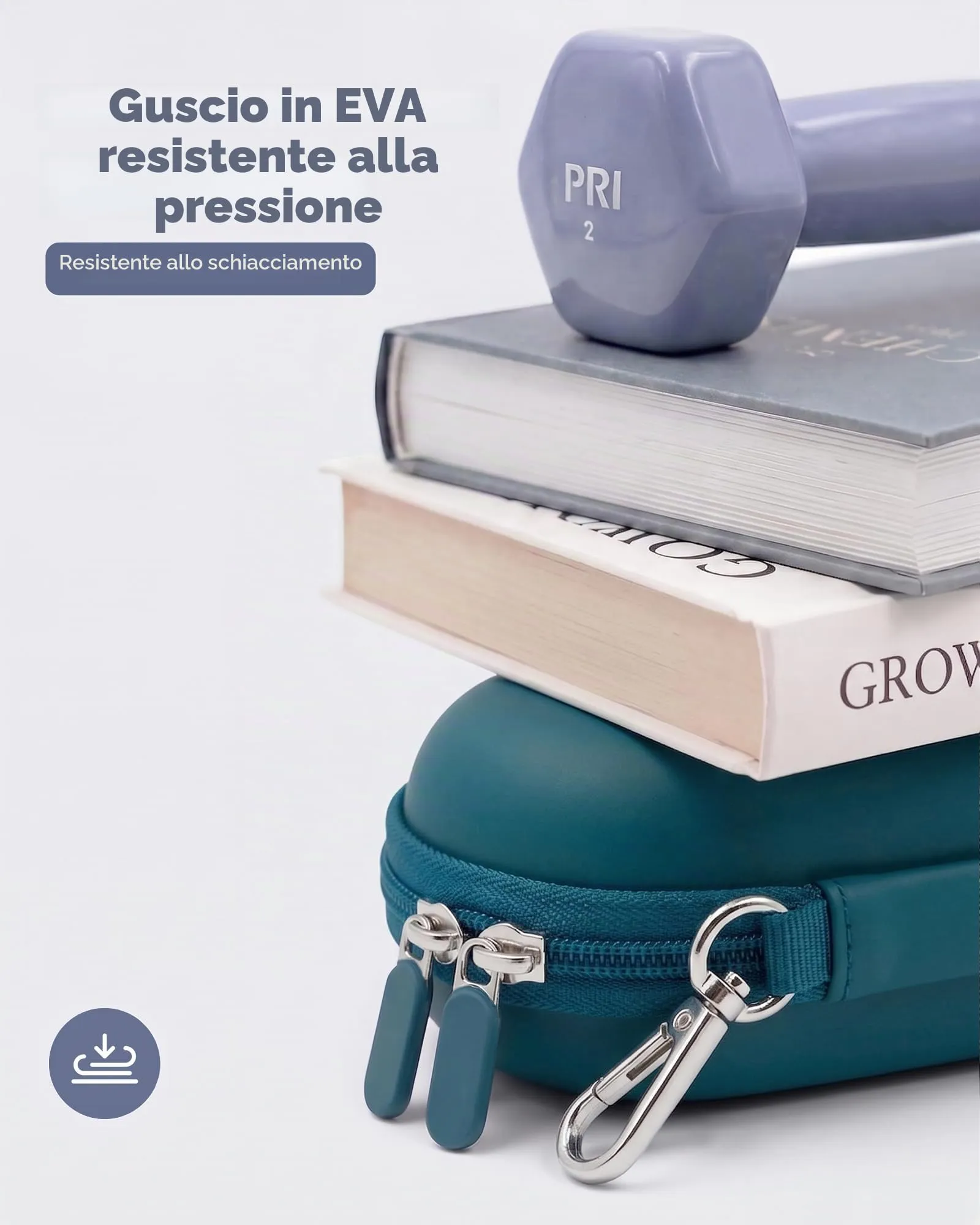 ProCase Custodia per 2 paia di Occhiali da Sole, Blu Caraibico - immagine 7