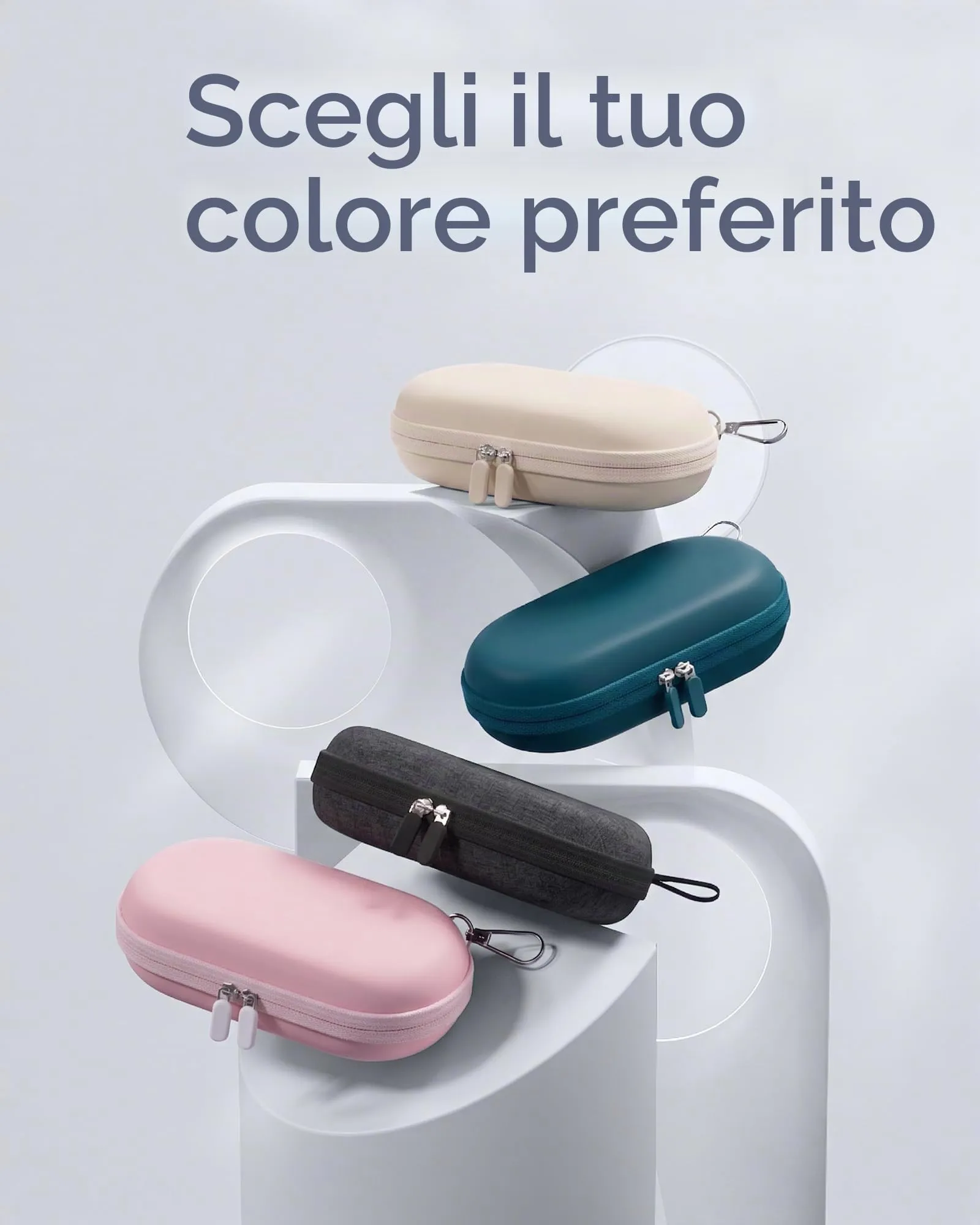 ProCase Custodia per 2 paia di Occhiali da Sole, Blu Caraibico - immagine 8