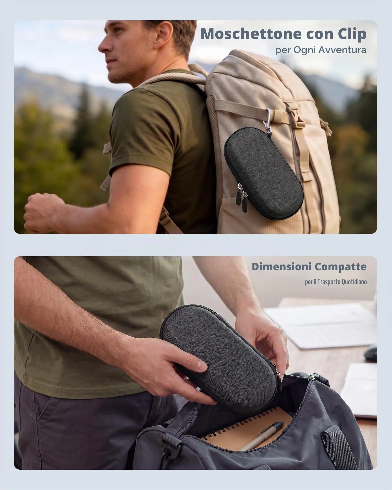 ProCase Custodia per 2 Paia di Occhiali da Sole, Grigio Scuro - immagine 6
