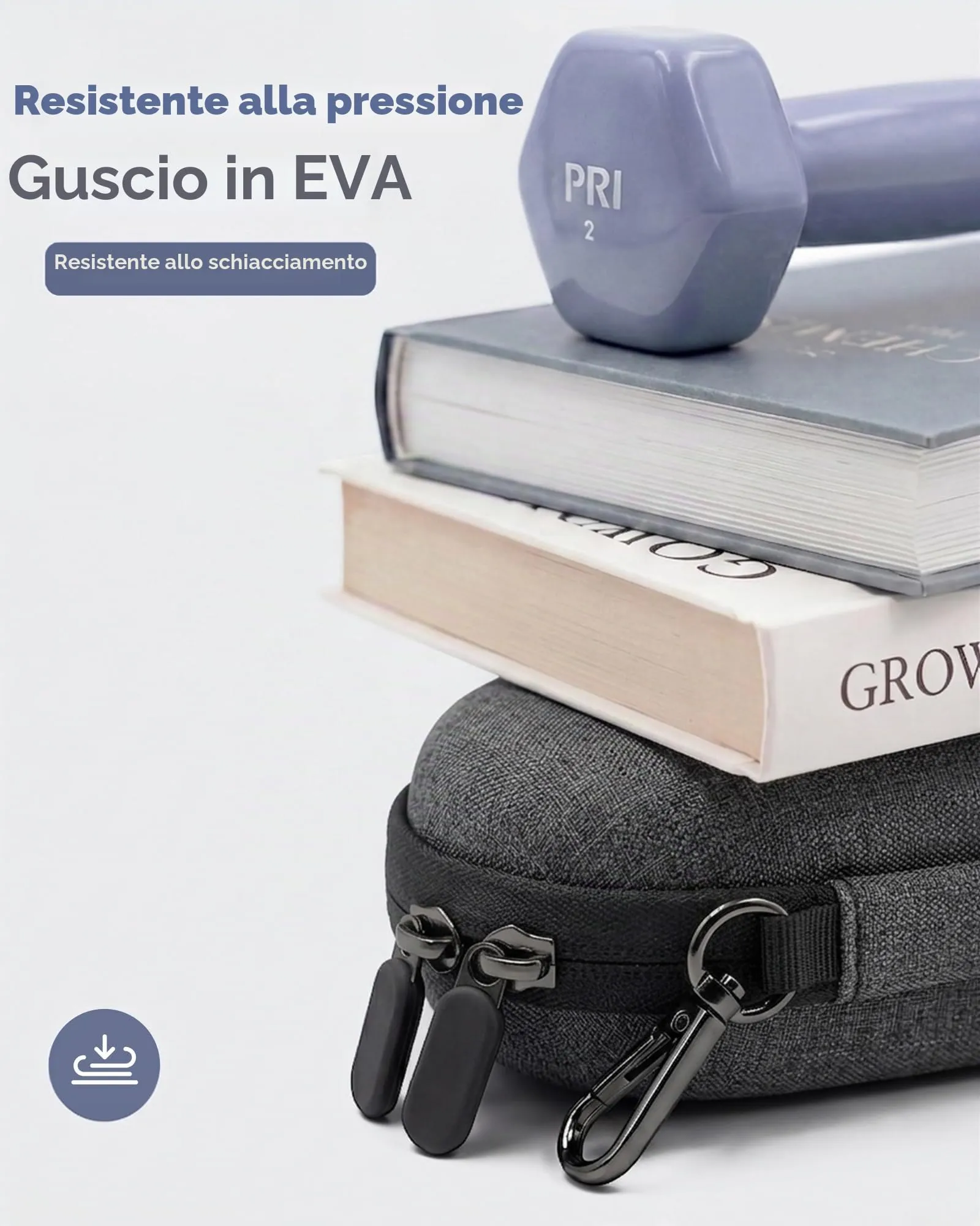 ProCase Custodia per 2 Paia di Occhiali da Sole, Grigio Scuro - immagine 7