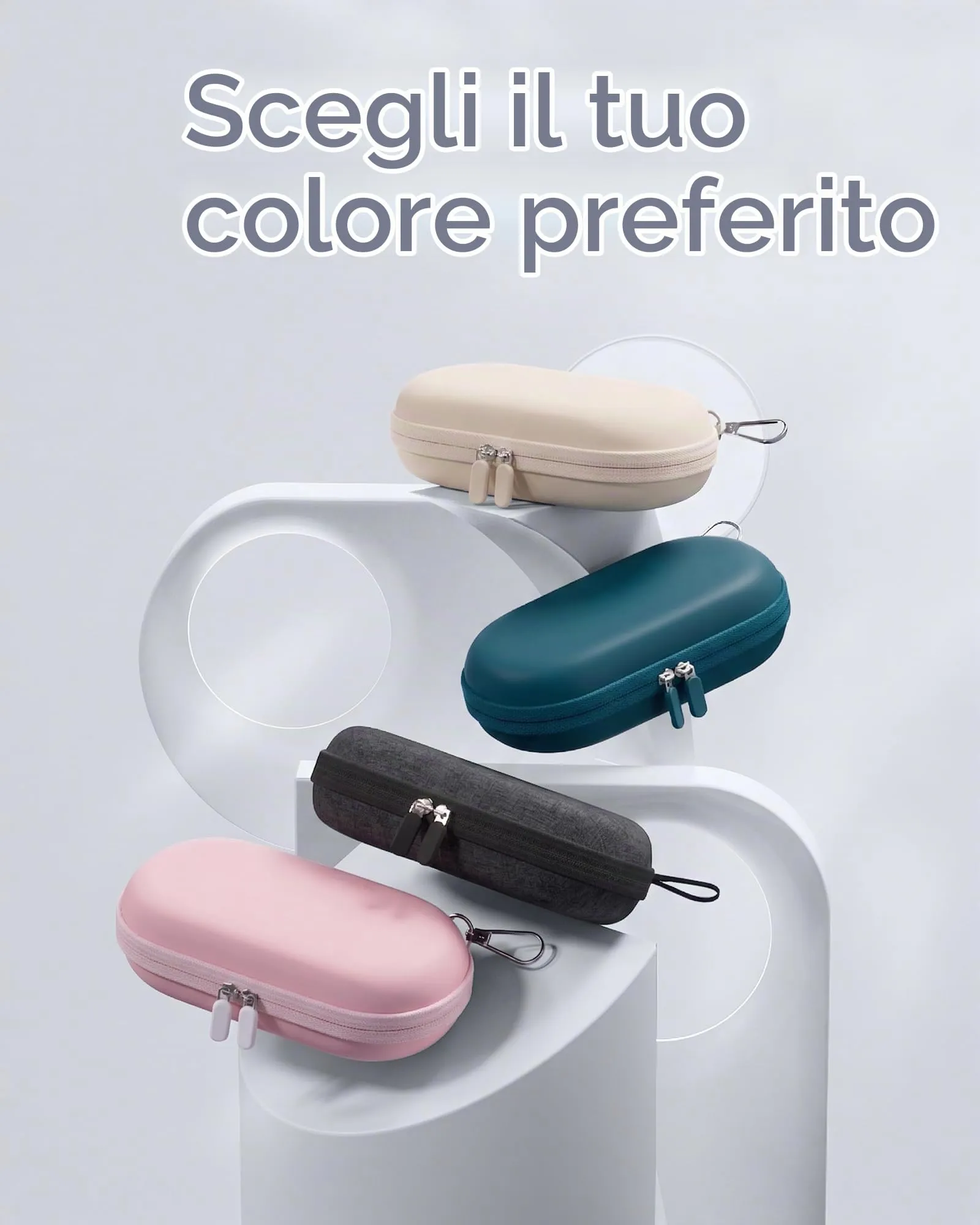 ProCase Custodia per 2 Paia di Occhiali da Sole, Grigio Scuro - immagine 8