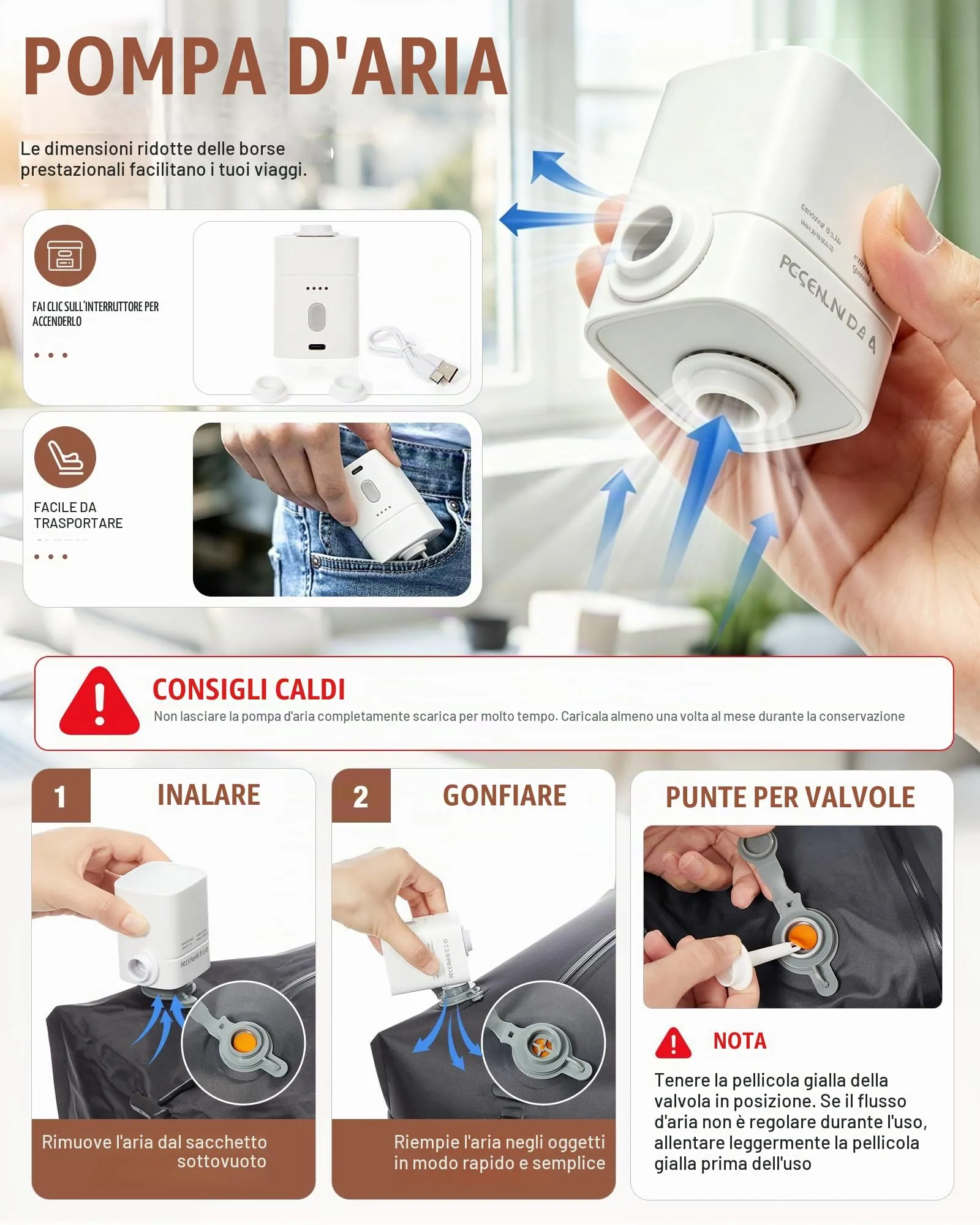 SZLX Zaino da Viaggio Sottovuoto con Pompa 40x30x20 cm per Ryanair Wizzair Vueling, Impermeabile con Scomparto Scarpe e Laptop 14 Pollici - immagine 6