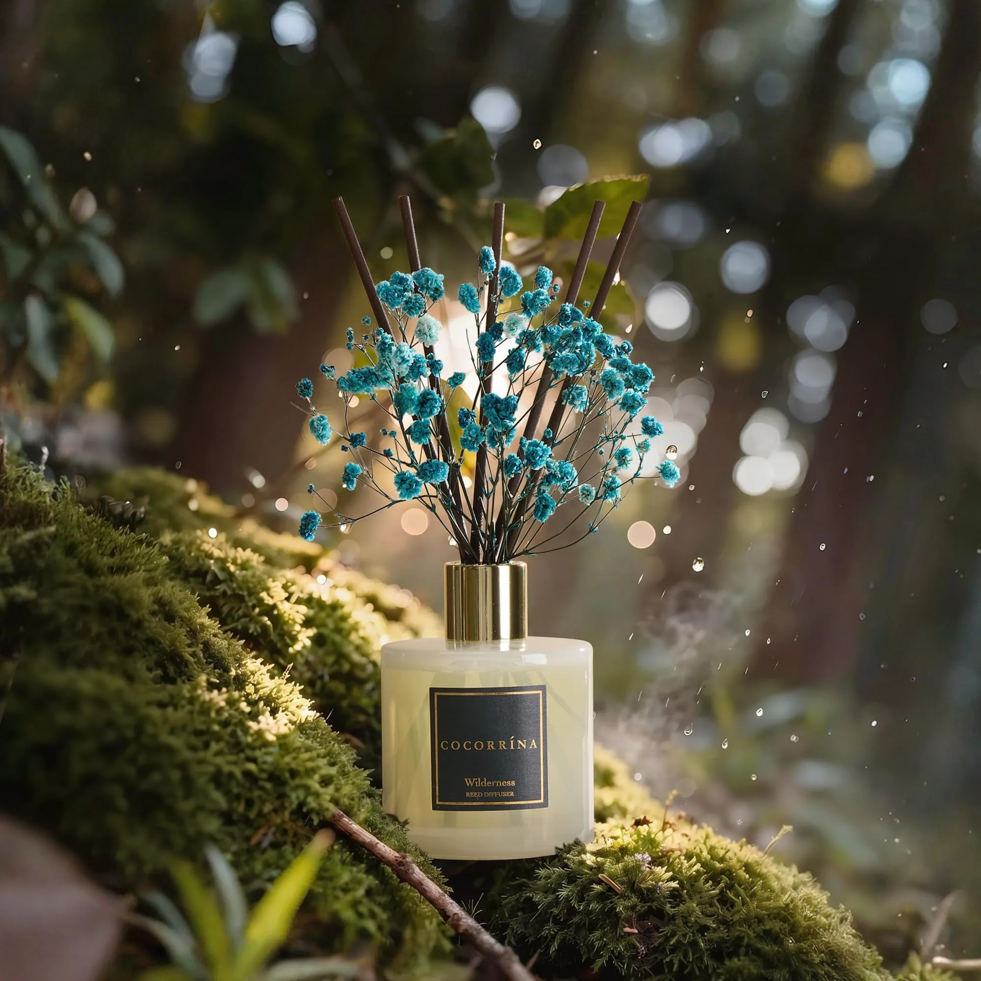 COCORRÍNA Diffusore di profumo per ambienti, 200 ml, 8 bastoncini profumati - immagine 5