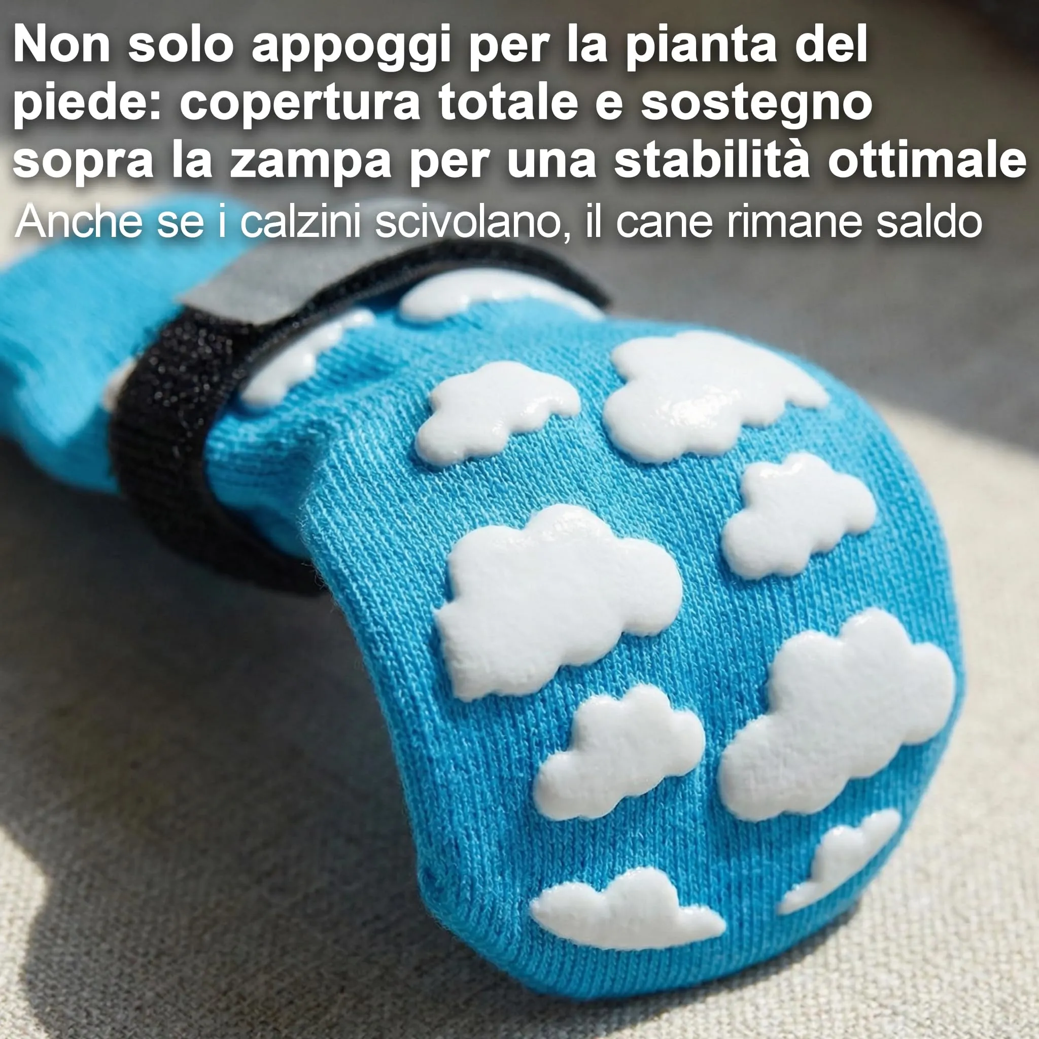 Fantasreen Calzini Antiscivolo per Cani, Cloud, XL, 6 Pezzi - immagine 5