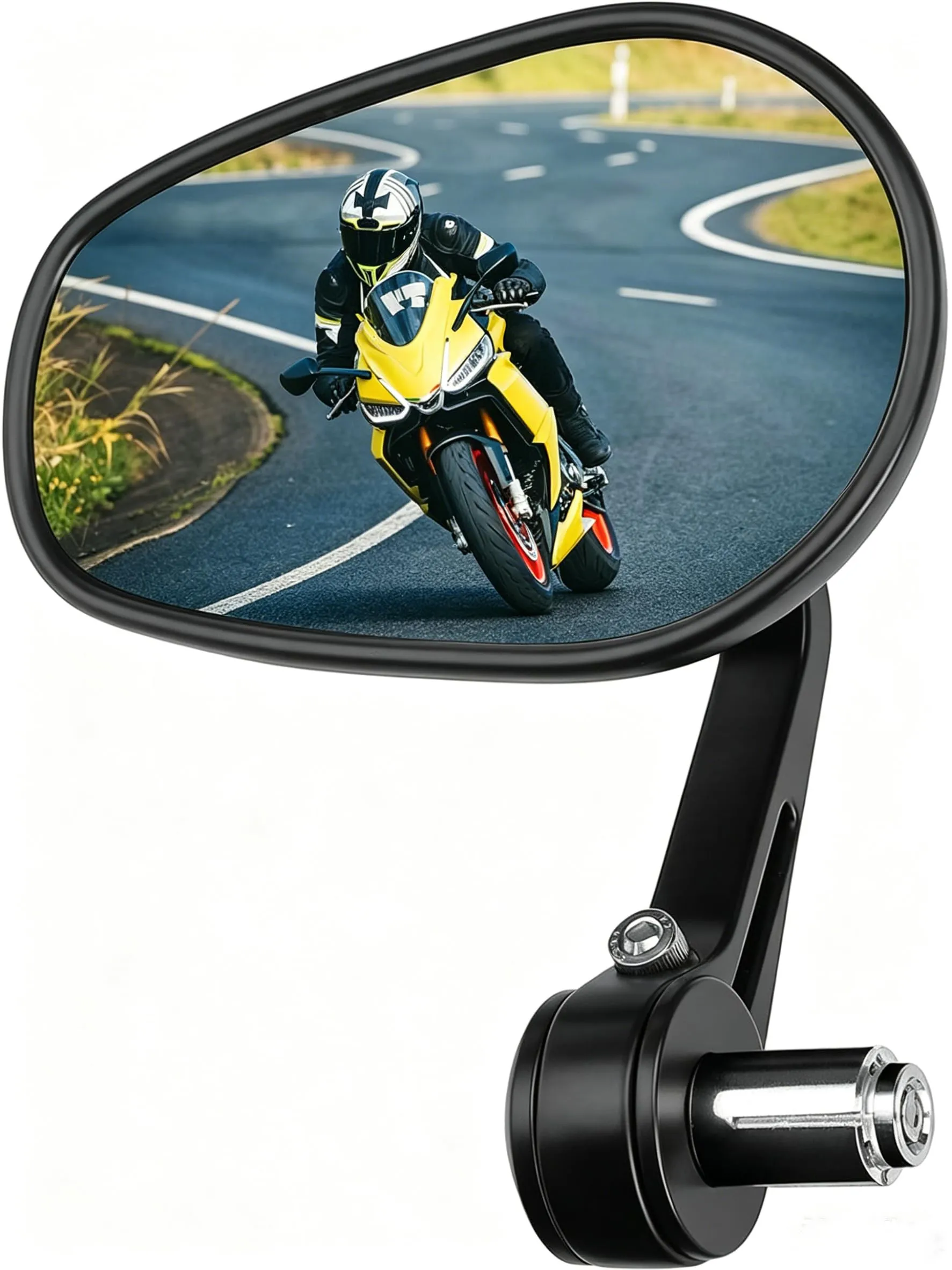 KEMIMOTO Specchietto Retrovisore Moto E24, Sinistro Universale per Manubrio 7/8" 22mm - immagine 1