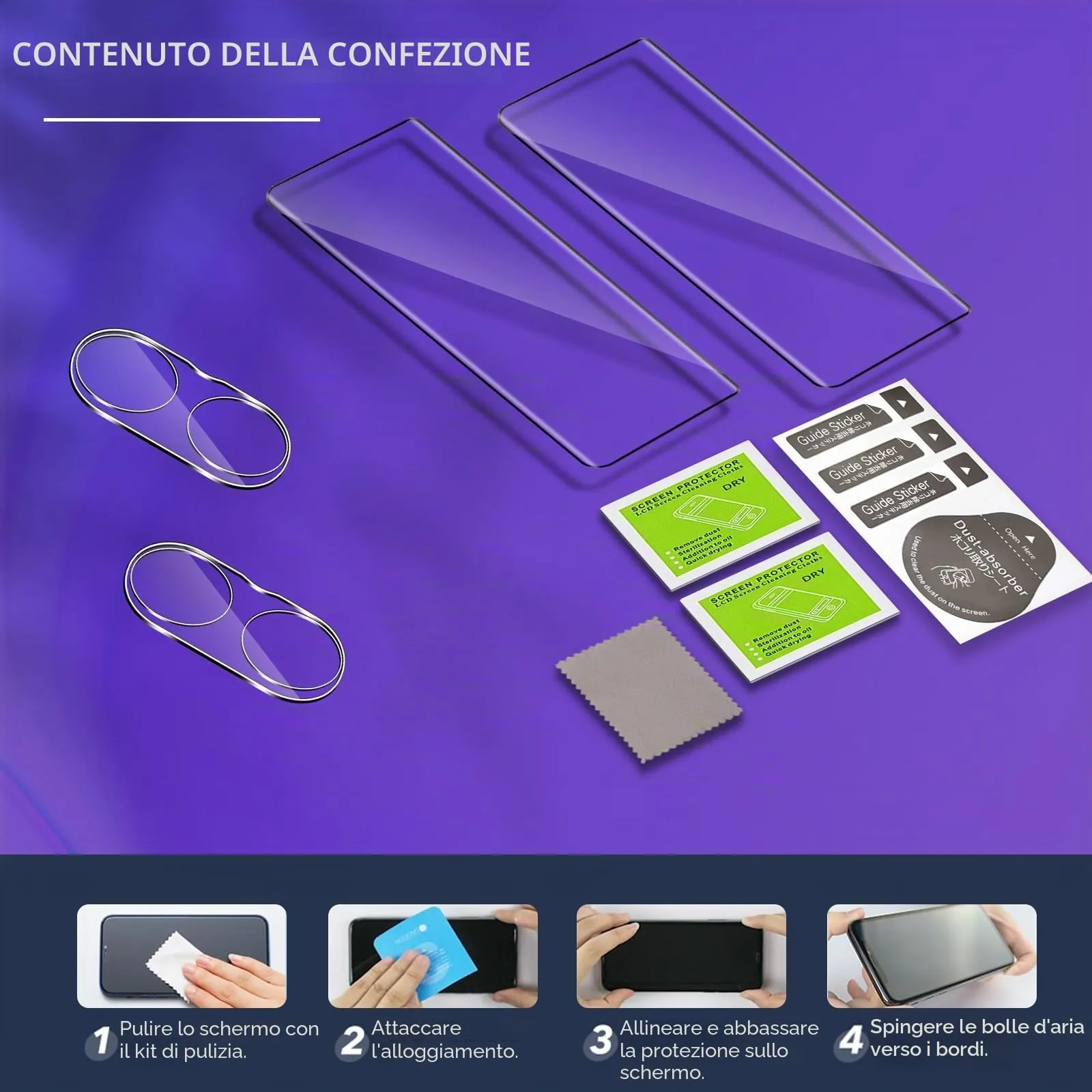 ELYCO Vetro Temperato per Realme GT 6/GT 6T, 2+2 Pezzi - immagine 8
