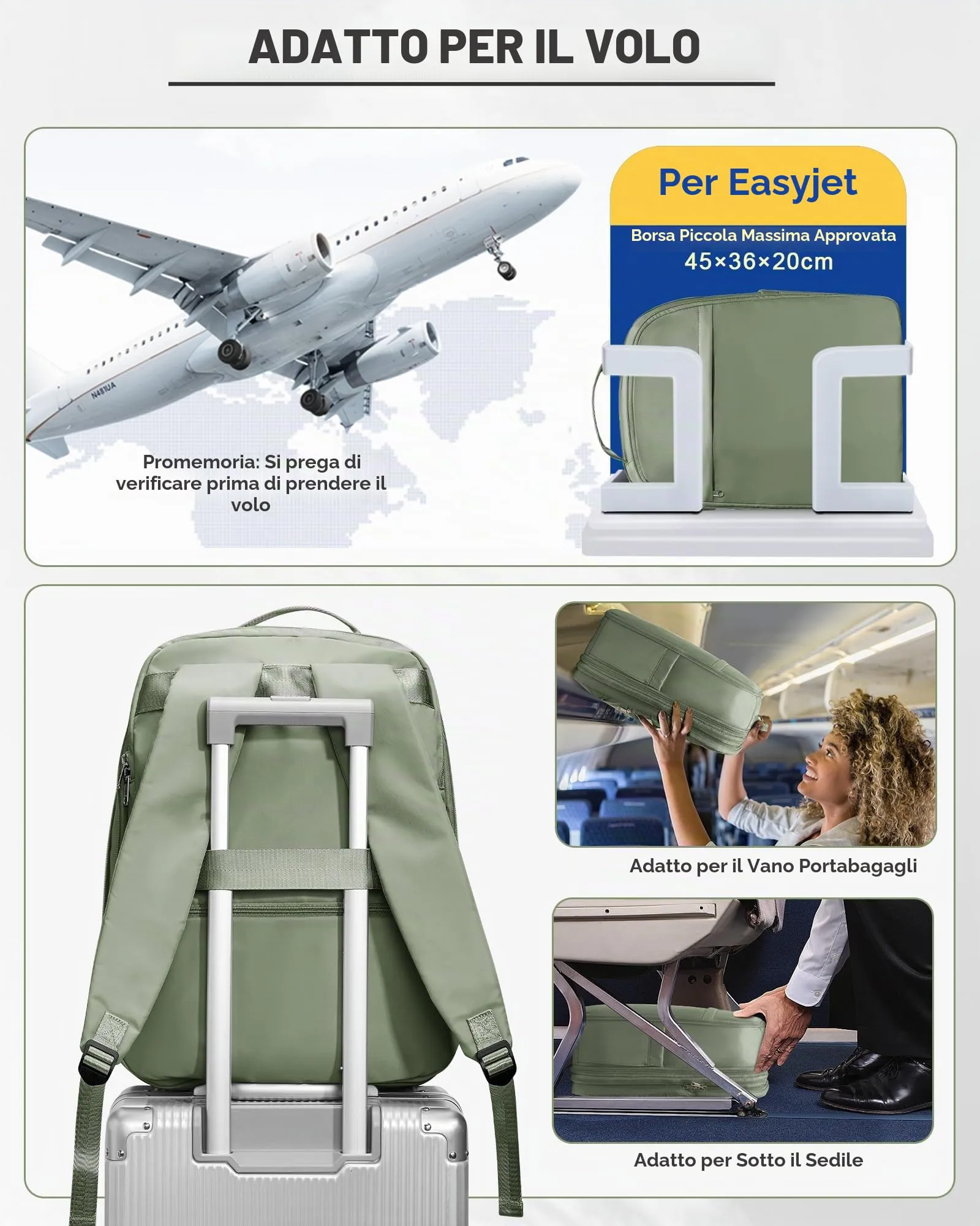 SZLX Zaino da Viaggio Sottovuoto con Pompa, Bagaglio a Mano per Ryanair, Wizzair, Easyjet (45x36x20cm), Impermeabile per Laptop 14 Pollici - immagine 2