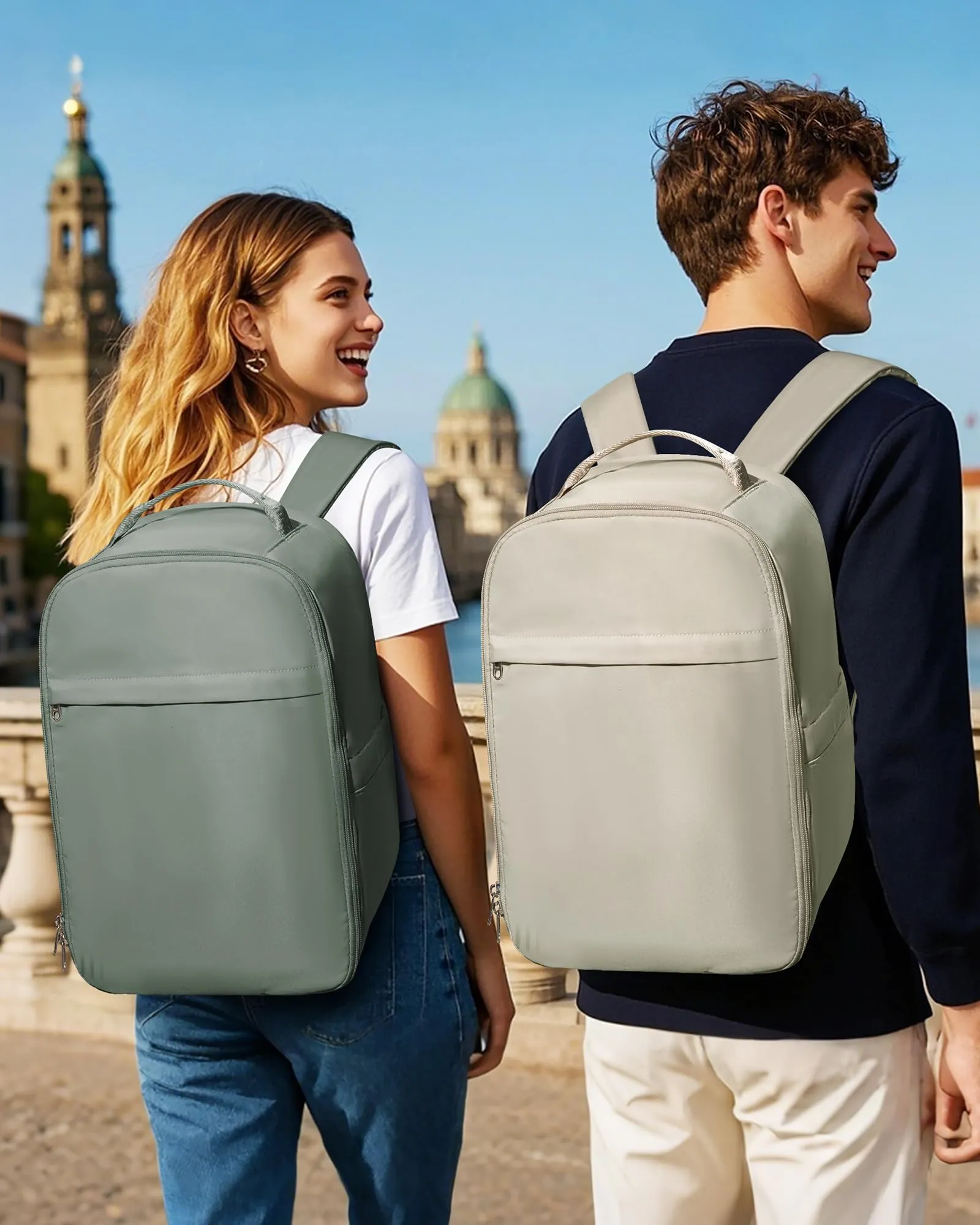SZLX Zaino da Viaggio Sottovuoto con Pompa, Bagaglio a Mano 45x36x20cm per Ryanair Wizzair Easyjet, Impermeabile con Scomparto Laptop 14 Pollici - immagine 3