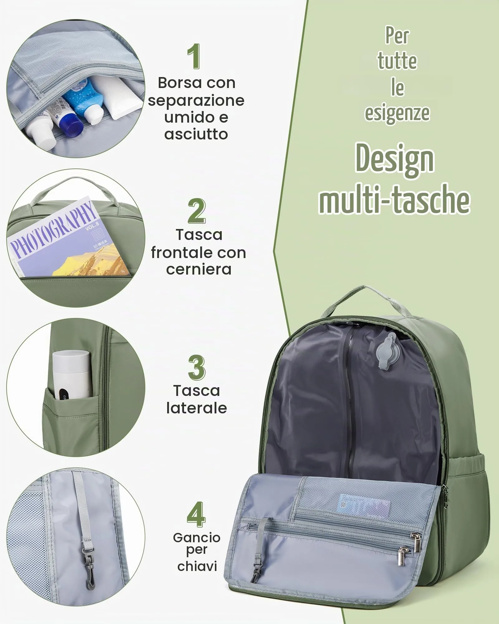 SZLX Zaino da Viaggio Sottovuoto con Pompa, Bagaglio a Mano per Ryanair, Wizzair ed Easyjet, 45x36x20cm, Impermeabile per Laptop 14 Pollici - immagine 7