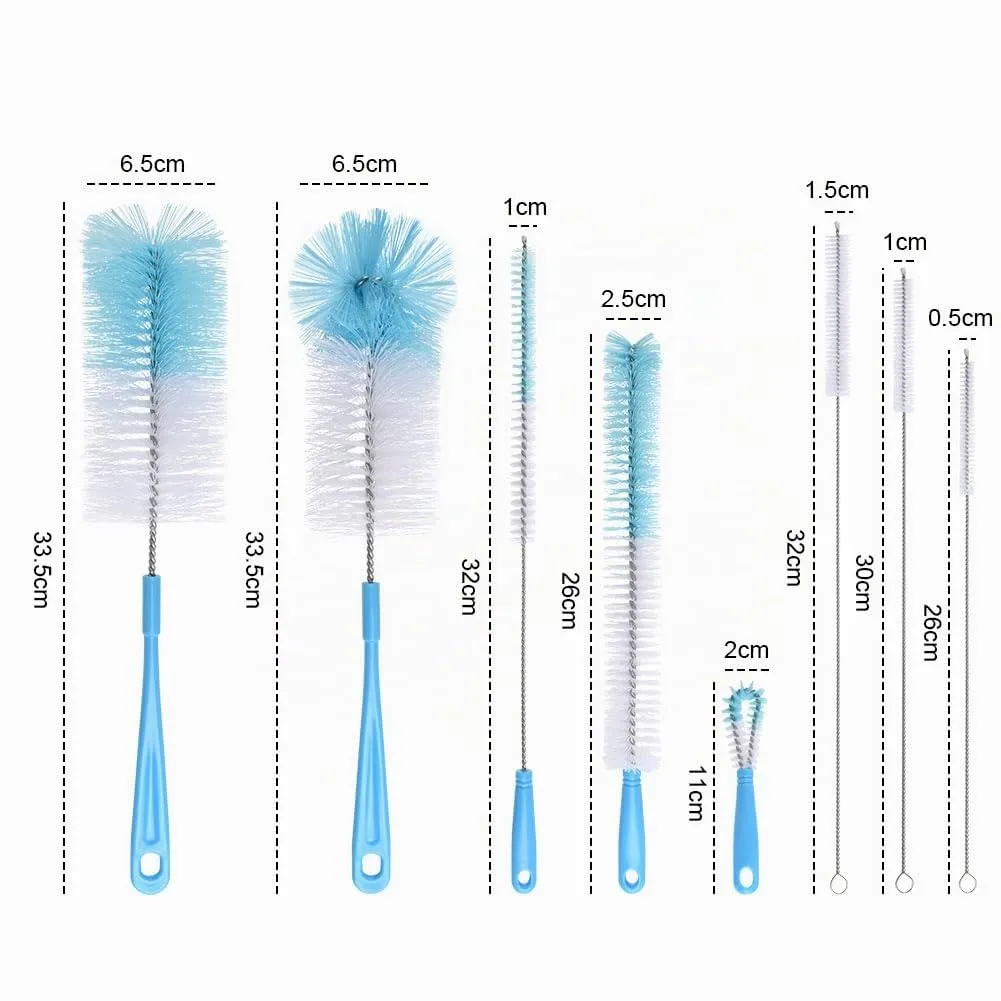 Vicloon Set Spazzole per Pulizia delle Bottiglie, 8 Pezzi - immagine 2